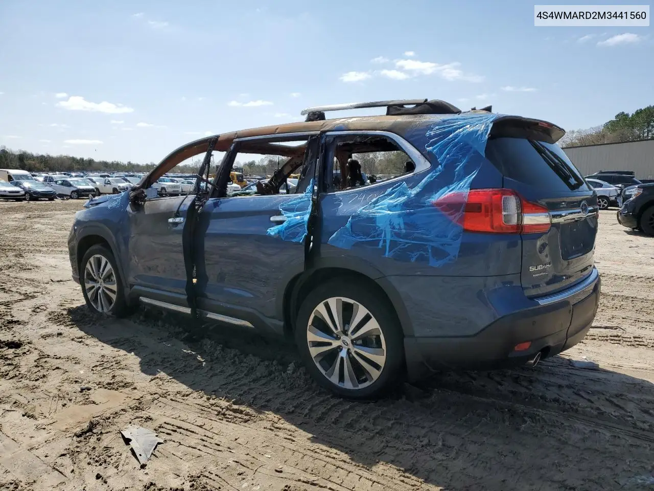 2021 Subaru Ascent Touring VIN: 4S4WMARD2M3441560 Lot: 50606495