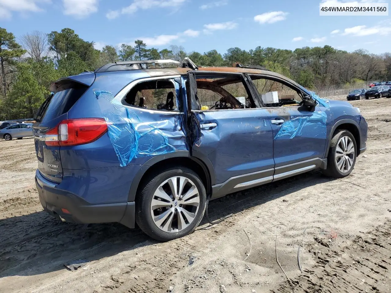 2021 Subaru Ascent Touring VIN: 4S4WMARD2M3441560 Lot: 50606495