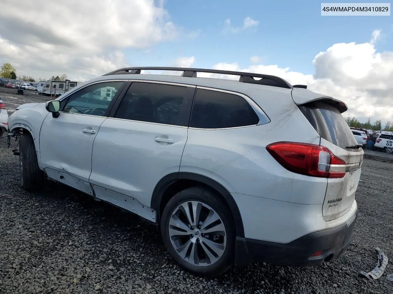 2021 Subaru Ascent Limited VIN: 4S4WMAPD4M3410829 Lot: 50929075