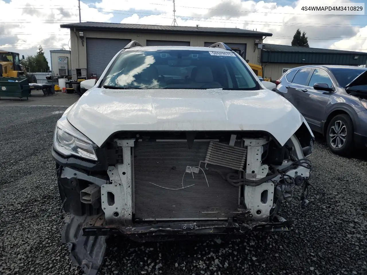 2021 Subaru Ascent Limited VIN: 4S4WMAPD4M3410829 Lot: 50929075