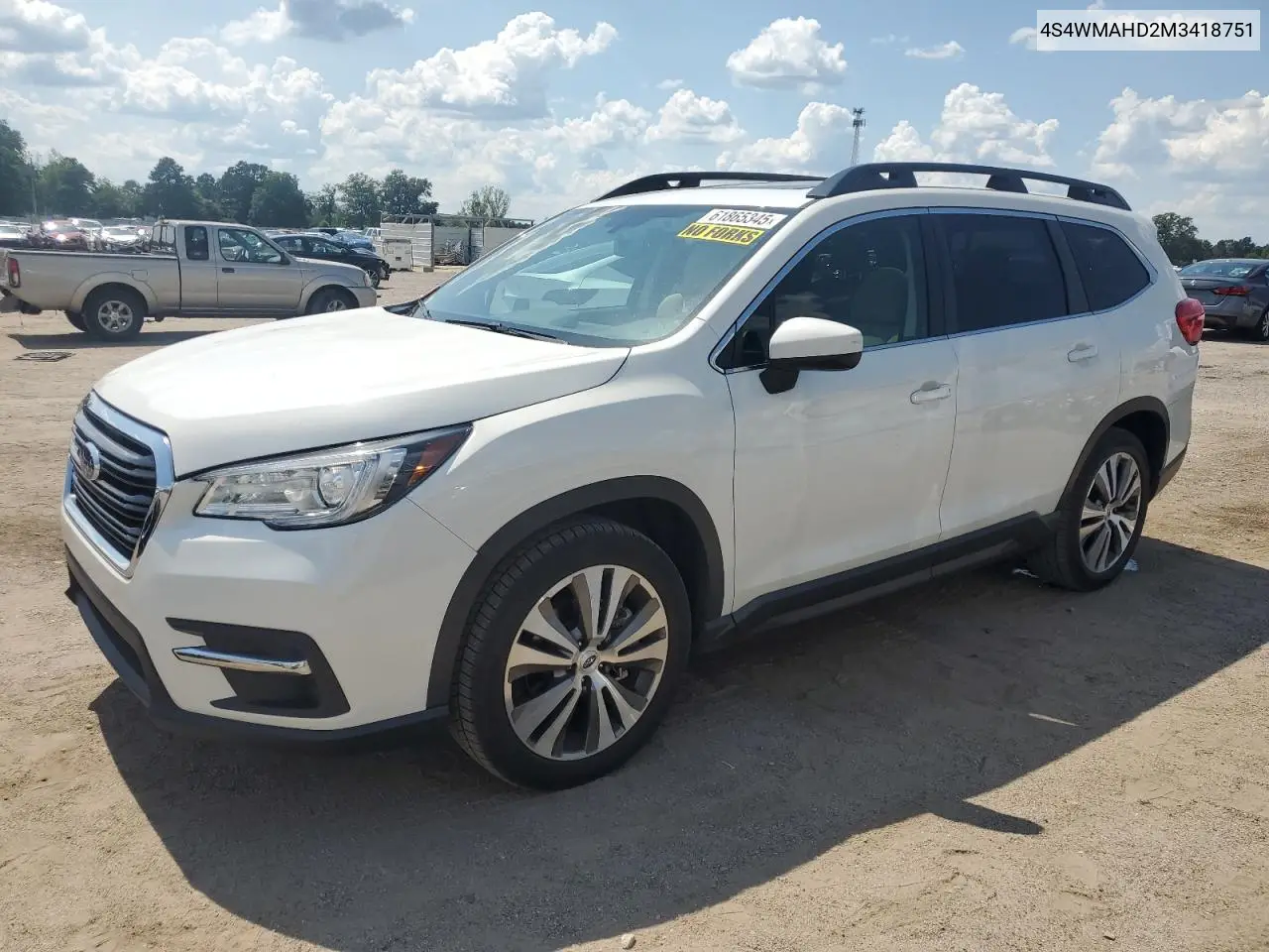2021 Subaru Ascent Premium VIN: 4S4WMAHD2M3418751 Lot: 61865345