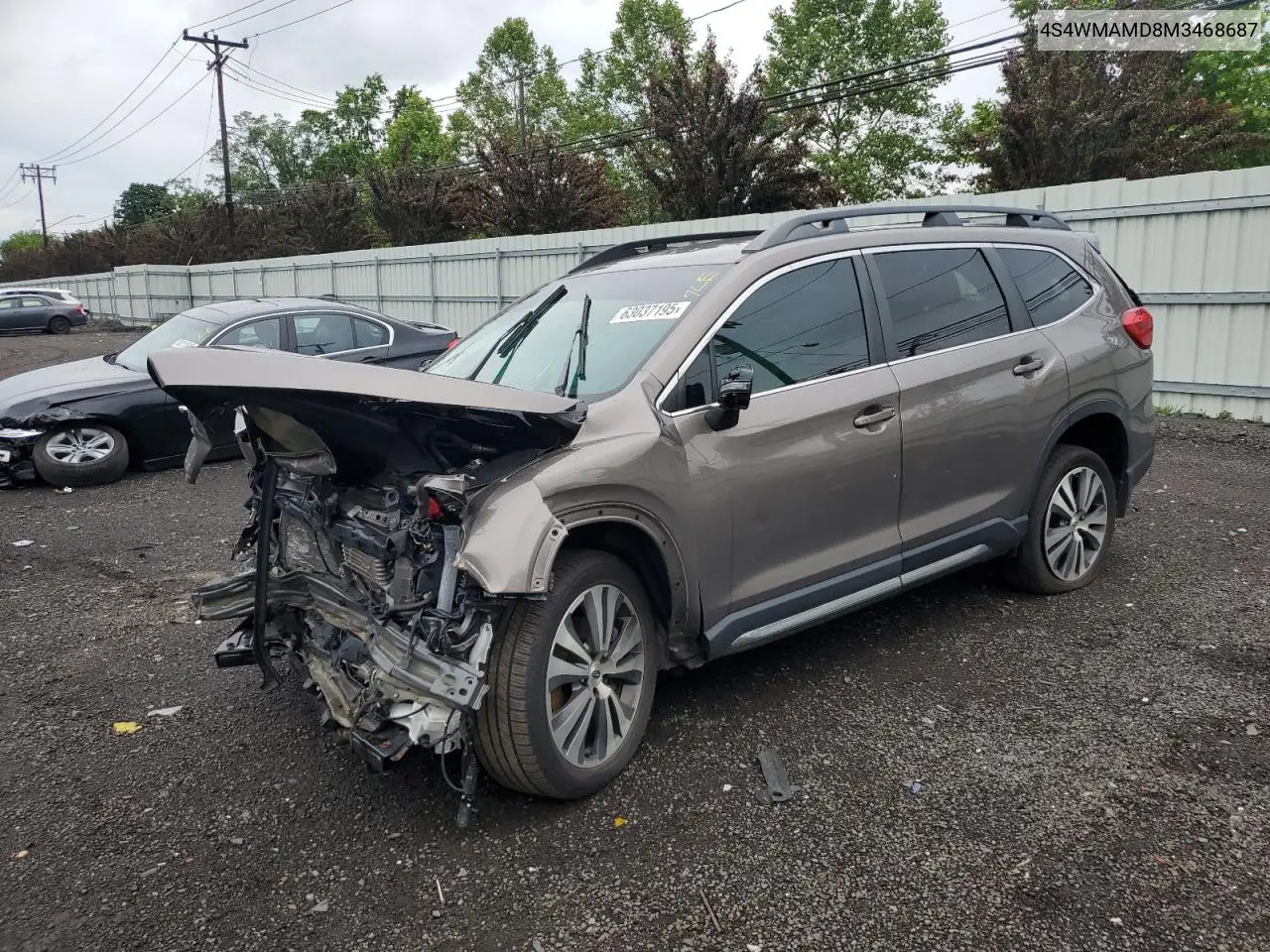 2021 Subaru Ascent Limited VIN: 4S4WMAMD8M3468687 Lot: 63037195