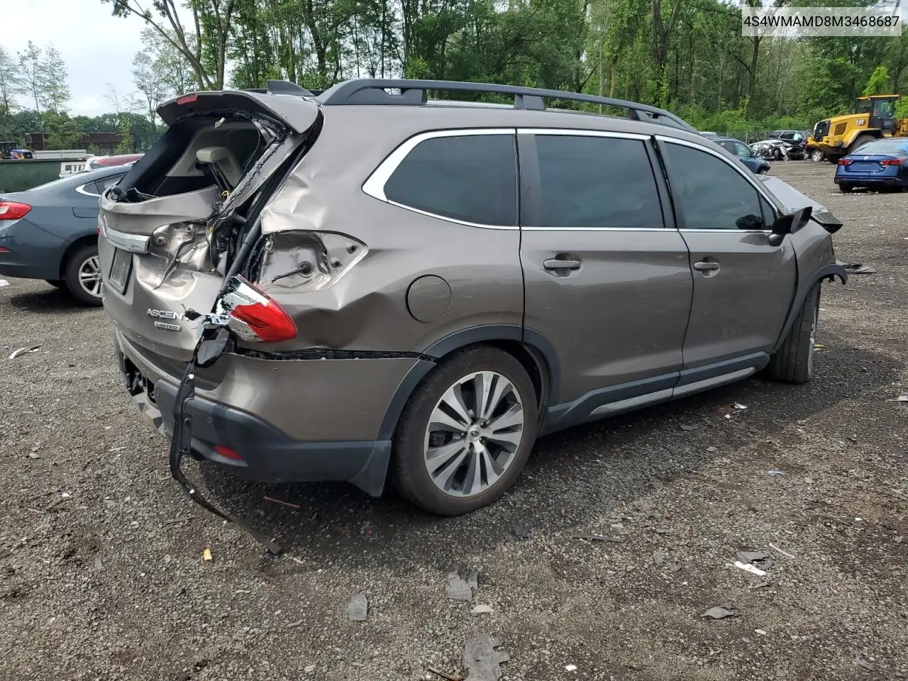 2021 Subaru Ascent Limited VIN: 4S4WMAMD8M3468687 Lot: 63037195