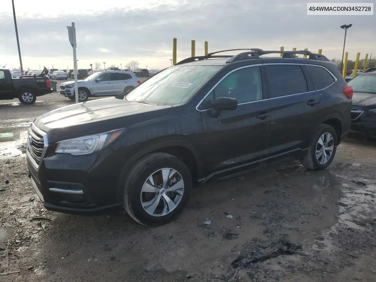 2022 Subaru Ascent Premium VIN: 4S4WMACD0N3452728 Lot: 51818325