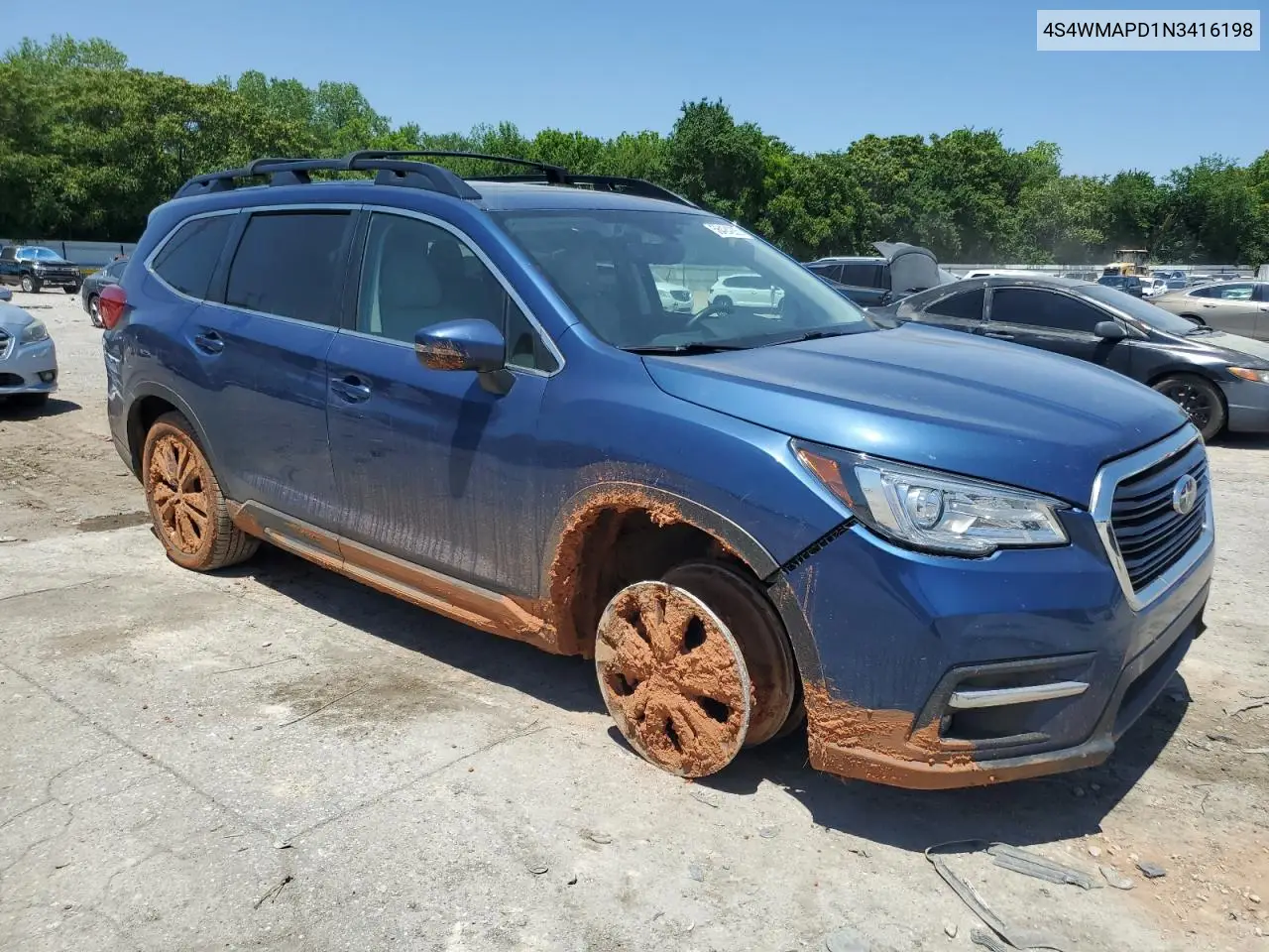 2022 Subaru Ascent Limited VIN: 4S4WMAPD1N3416198 Lot: 56424205