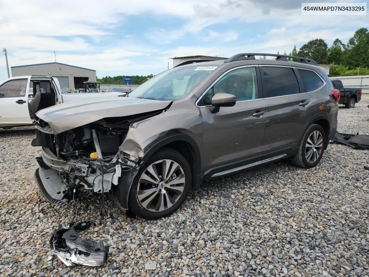 2022 Subaru Ascent Limited VIN: 4S4WMAPD7N3433295 Lot: 63222445