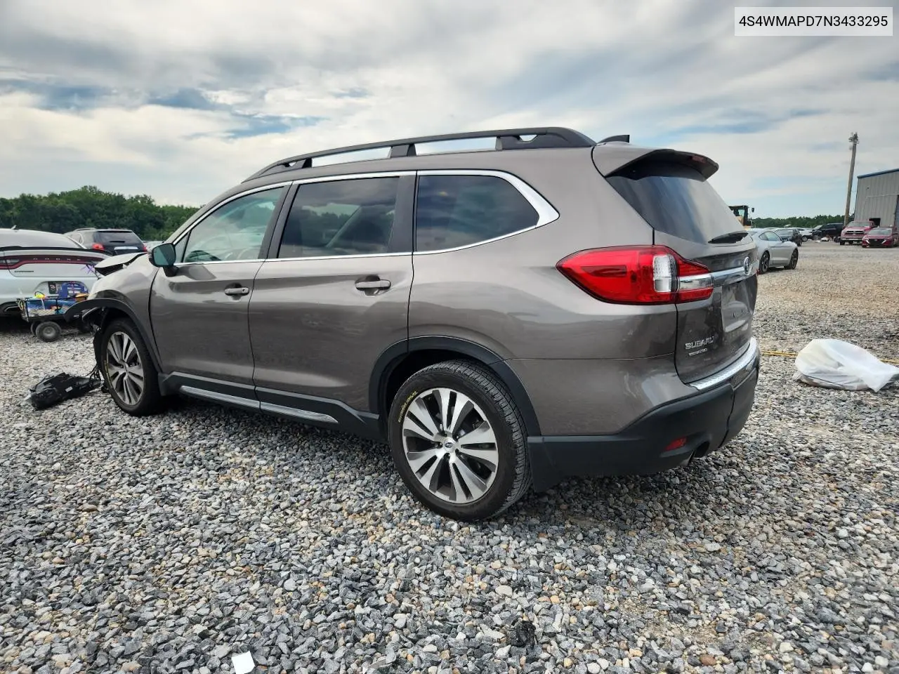 2022 Subaru Ascent Limited VIN: 4S4WMAPD7N3433295 Lot: 63222445