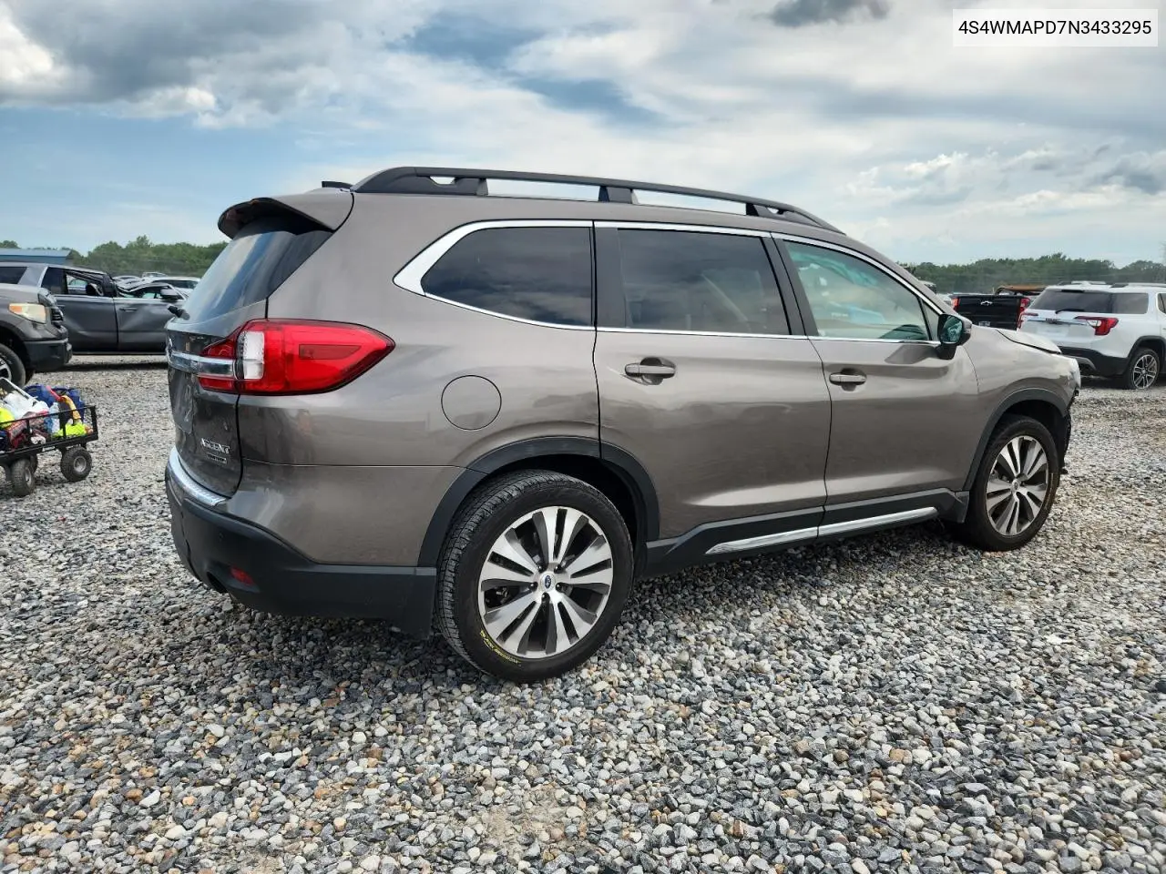 2022 Subaru Ascent Limited VIN: 4S4WMAPD7N3433295 Lot: 63222445