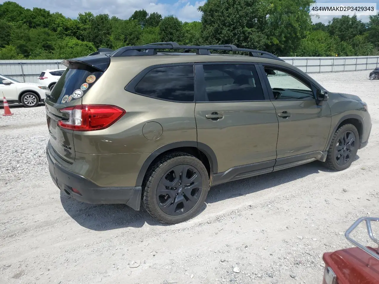 2023 Subaru Ascent Limited VIN: 4S4WMAKD2P3429343 Lot: 62607155