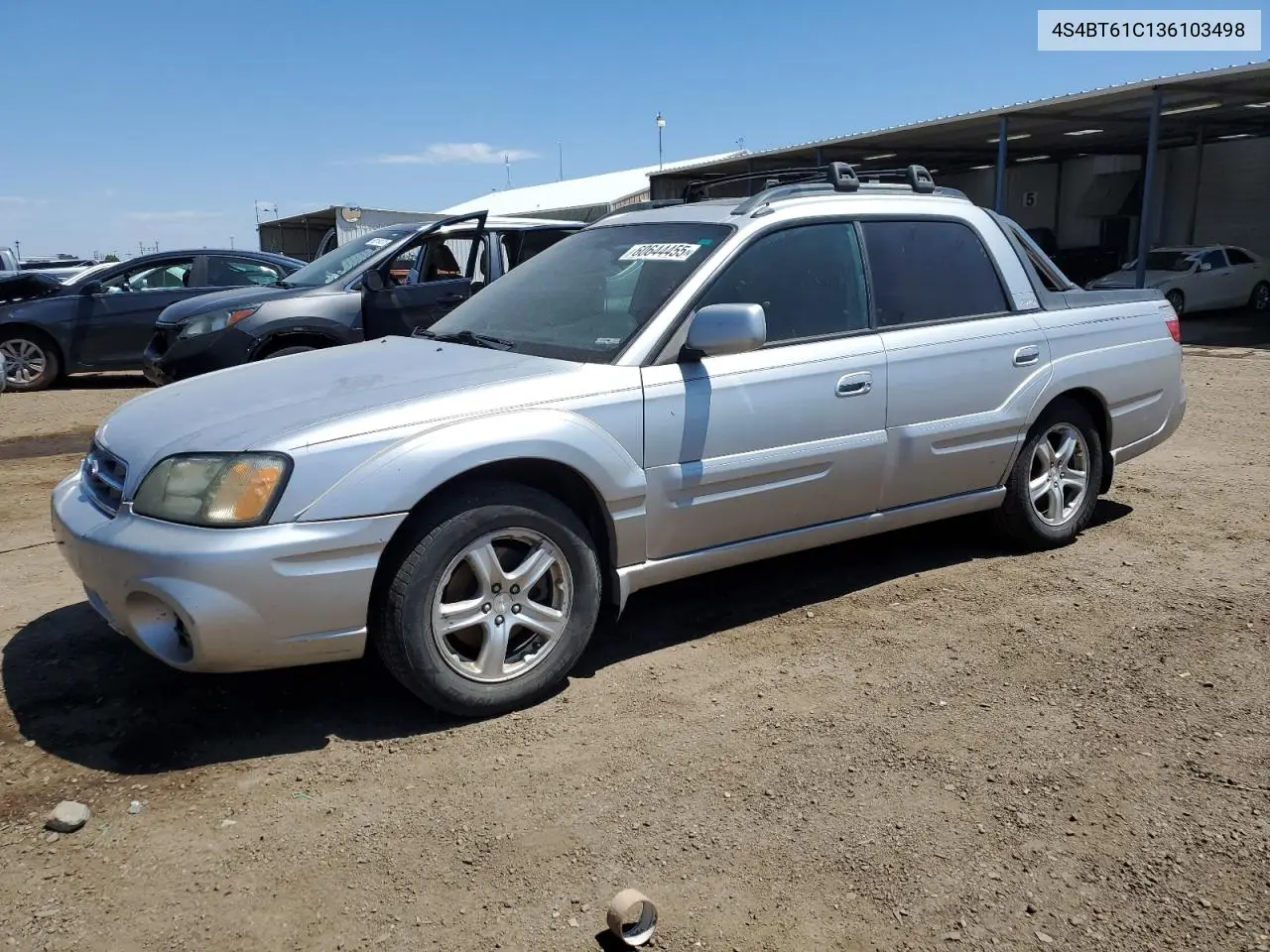 2003 Subaru Baja VIN: 4S4BT61C136103498 Lot: 60644455