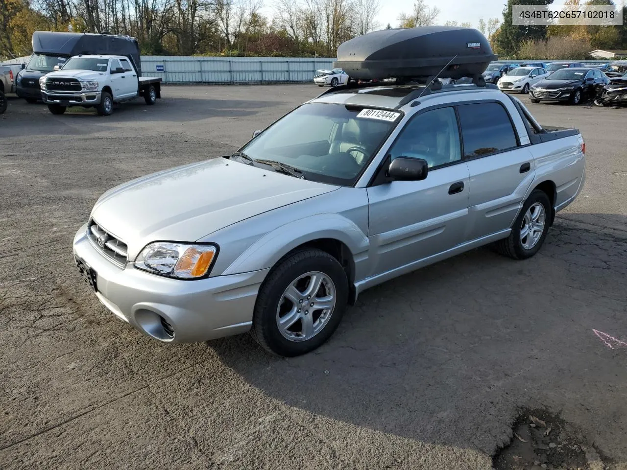 2005 Subaru Baja Sport VIN: 4S4BT62C657102018 Lot: 80112444