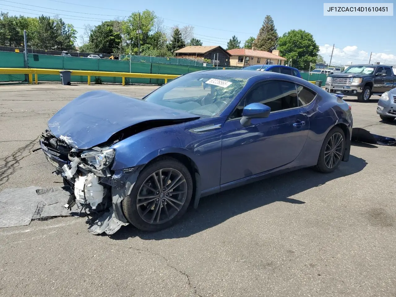 2013 Subaru Brz 2.0 Limited VIN: JF1ZCAC14D1610451 Lot: 63228565