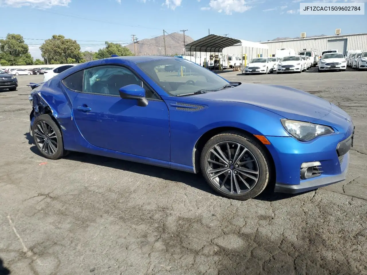 2016 Subaru Brz 2.0 Limited VIN: JF1ZCAC15G9602784 Lot: 63340765