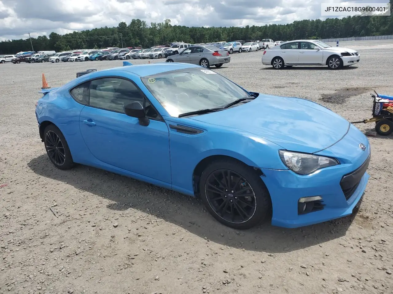 2016 Subaru Brz 2.0 Limited VIN: JF1ZCAC18G9600401 Lot: 64066135