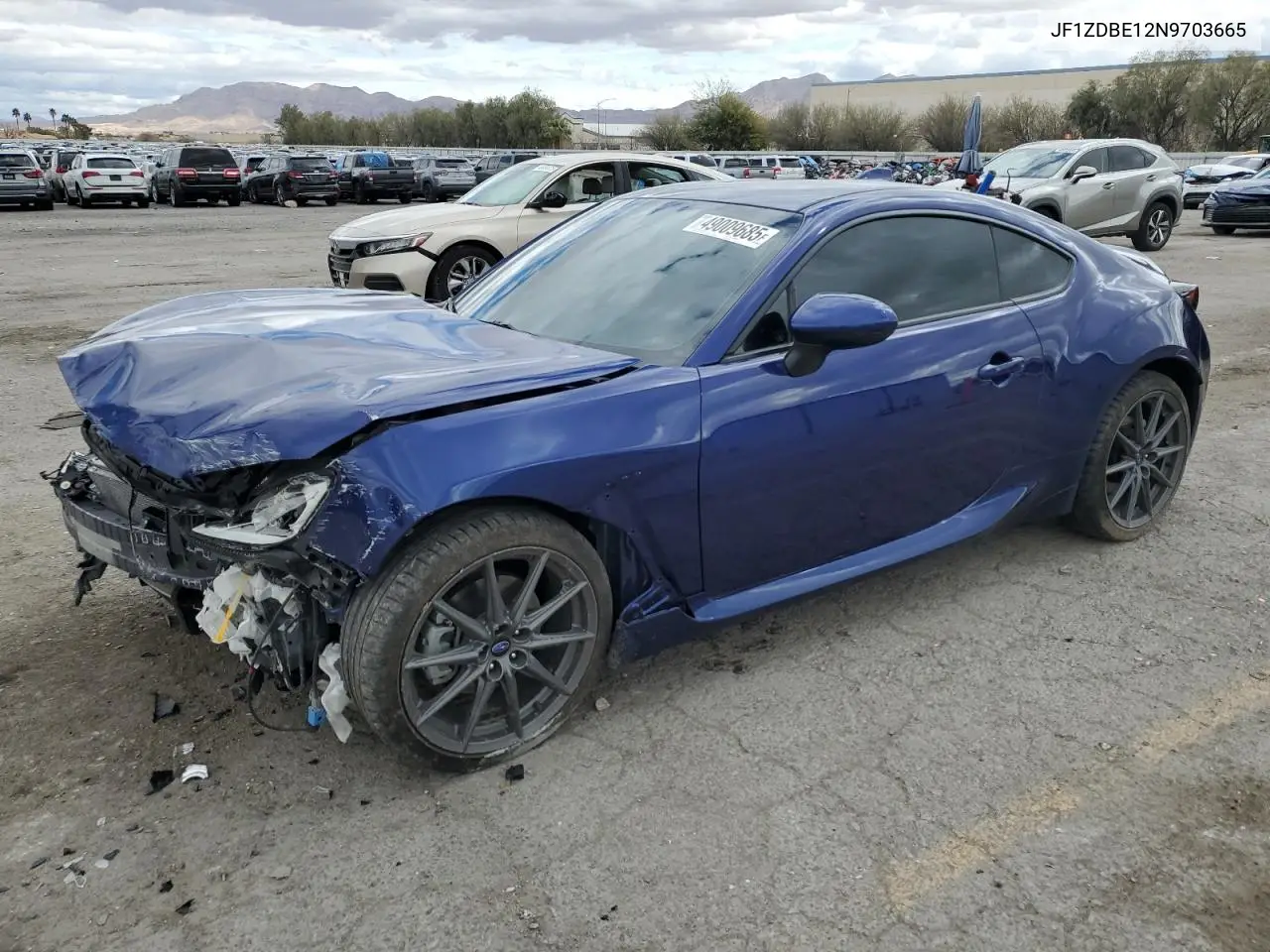 2022 Subaru Brz Limited VIN: JF1ZDBE12N9703665 Lot: 49009685