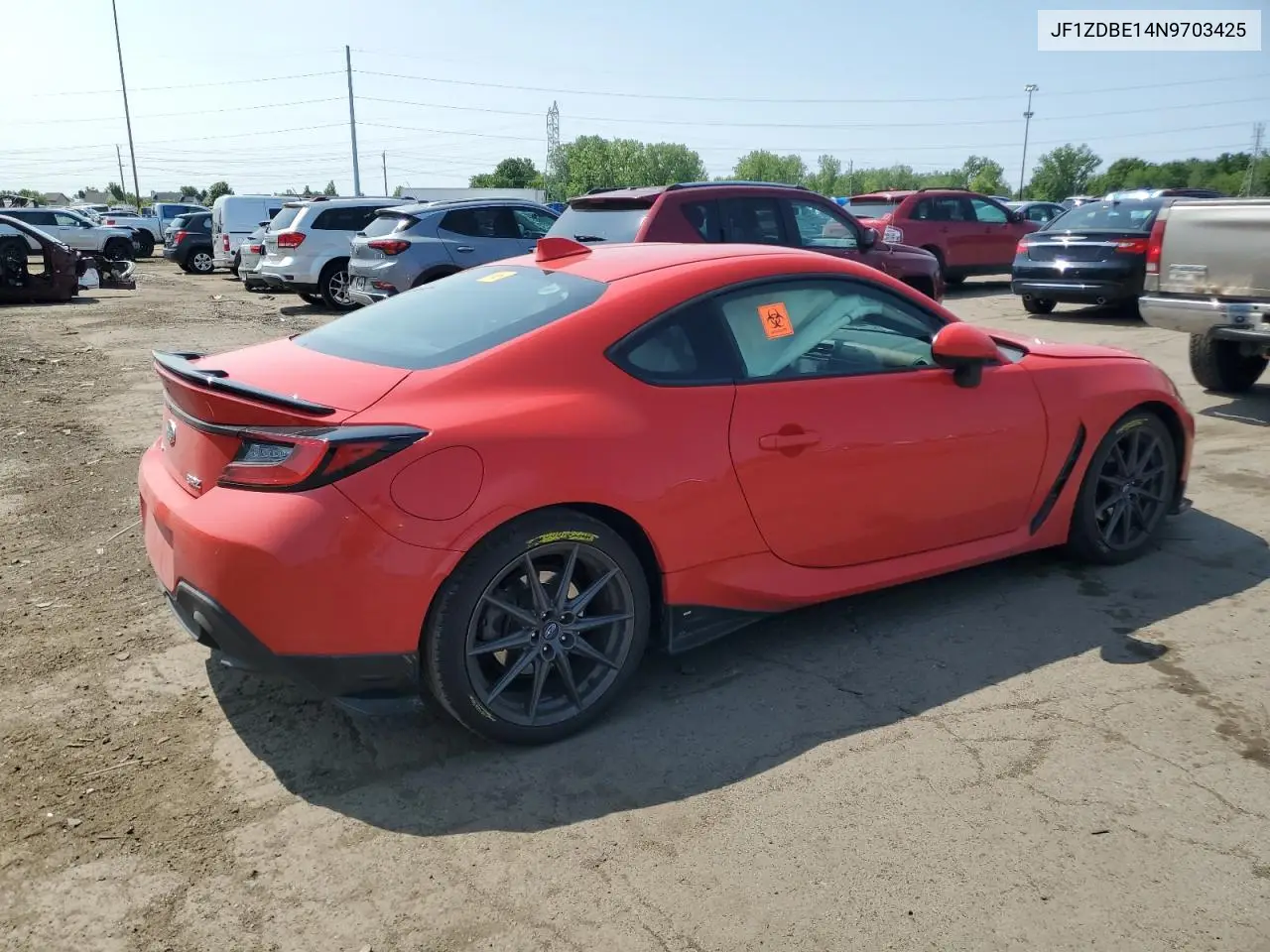 2022 Subaru Brz Limited VIN: JF1ZDBE14N9703425 Lot: 59439495