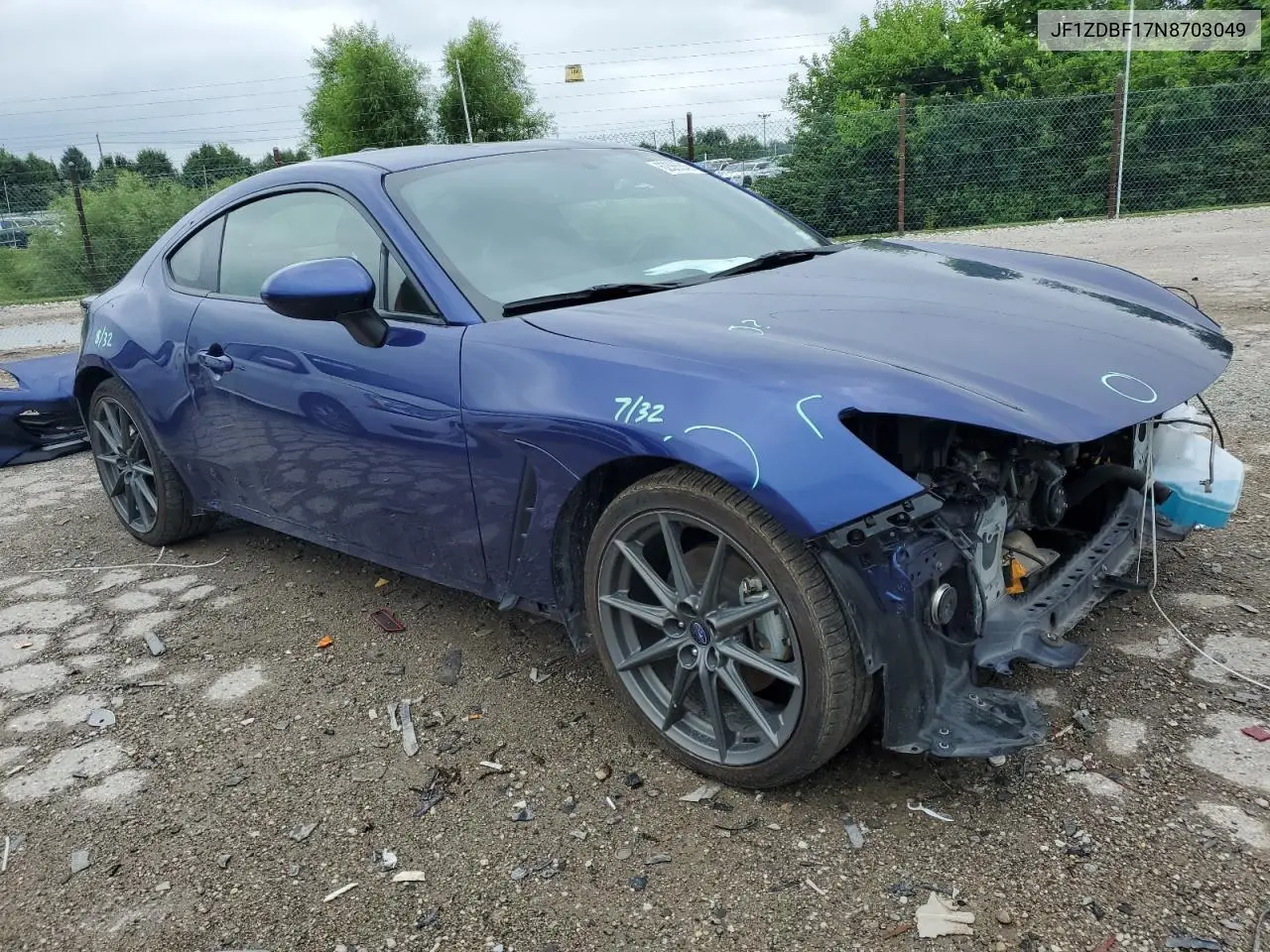 2022 Subaru Brz Limited VIN: JF1ZDBF17N8703049 Lot: 62386845