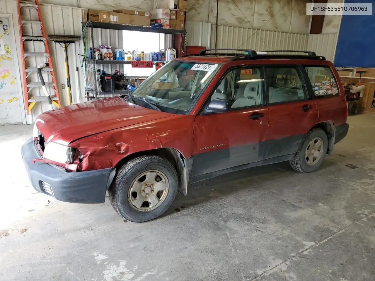 2001 Subaru Forester L VIN: JF1SF63551G706963 Lot: 55777215