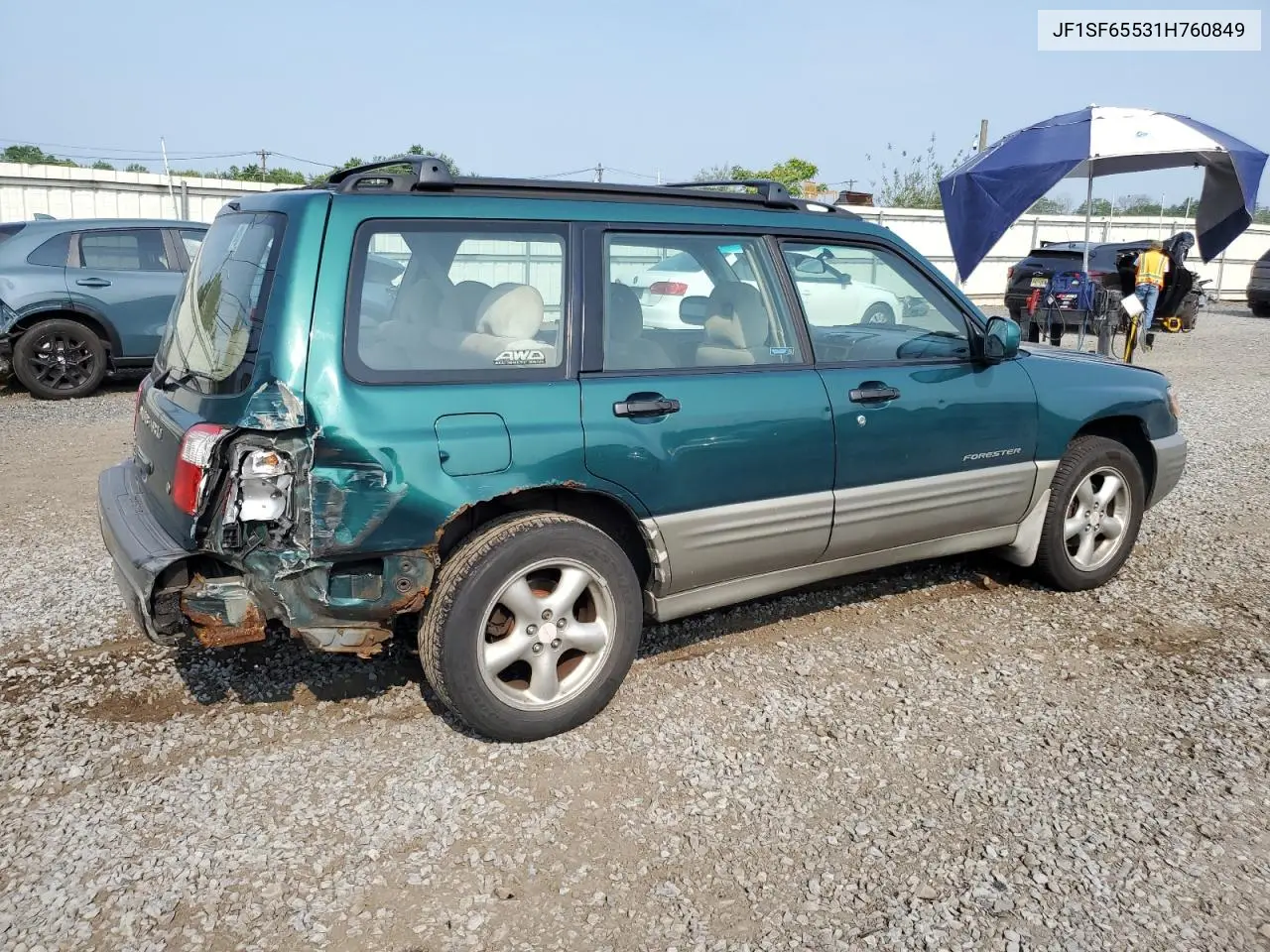 2001 Subaru Forester S VIN: JF1SF65531H760849 Lot: 59563765
