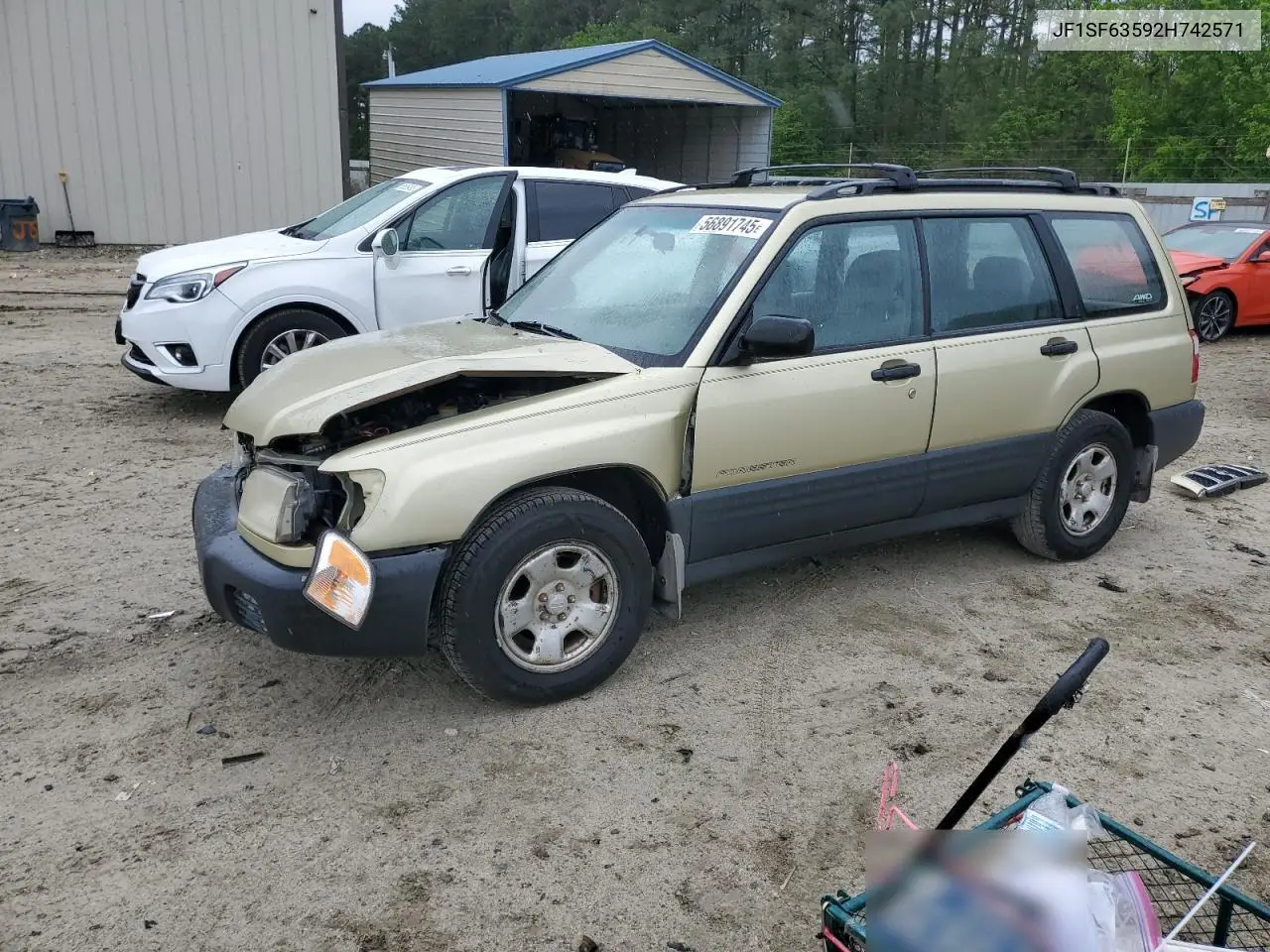 2002 Subaru Forester L VIN: JF1SF63592H742571 Lot: 56891745