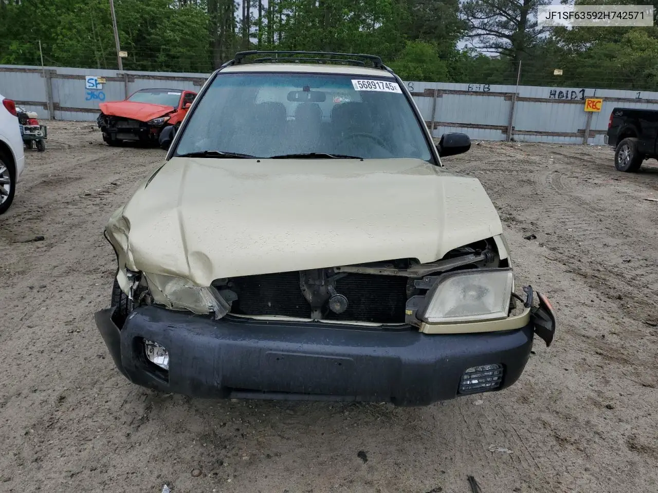 2002 Subaru Forester L VIN: JF1SF63592H742571 Lot: 56891745