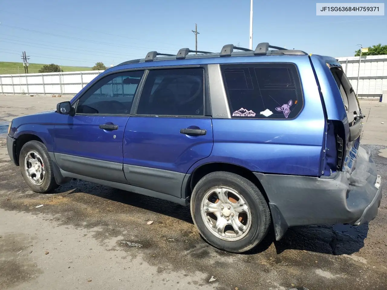 2004 Subaru Forester 2.5X VIN: JF1SG63684H759371 Lot: 57081965