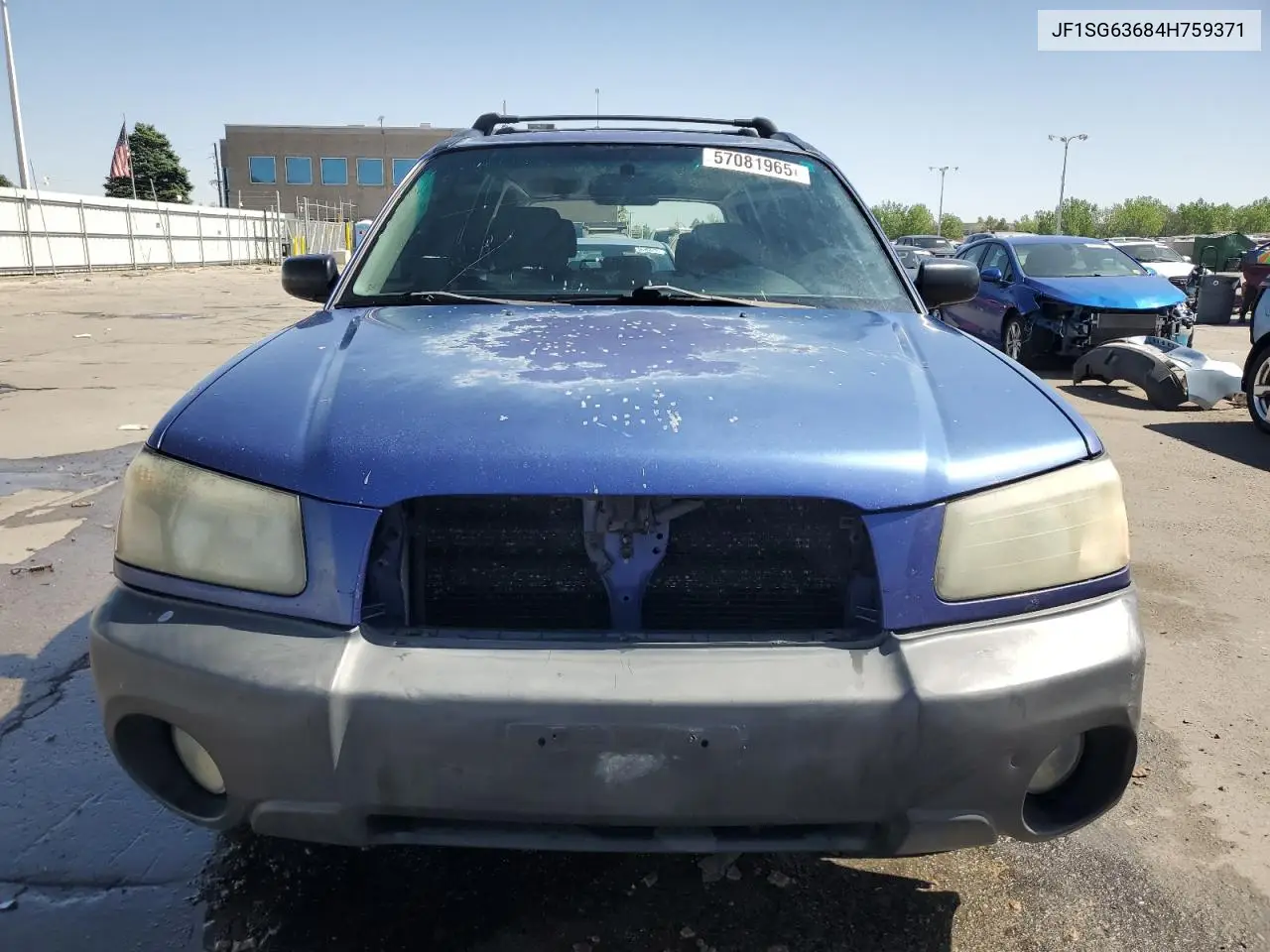2004 Subaru Forester 2.5X VIN: JF1SG63684H759371 Lot: 57081965