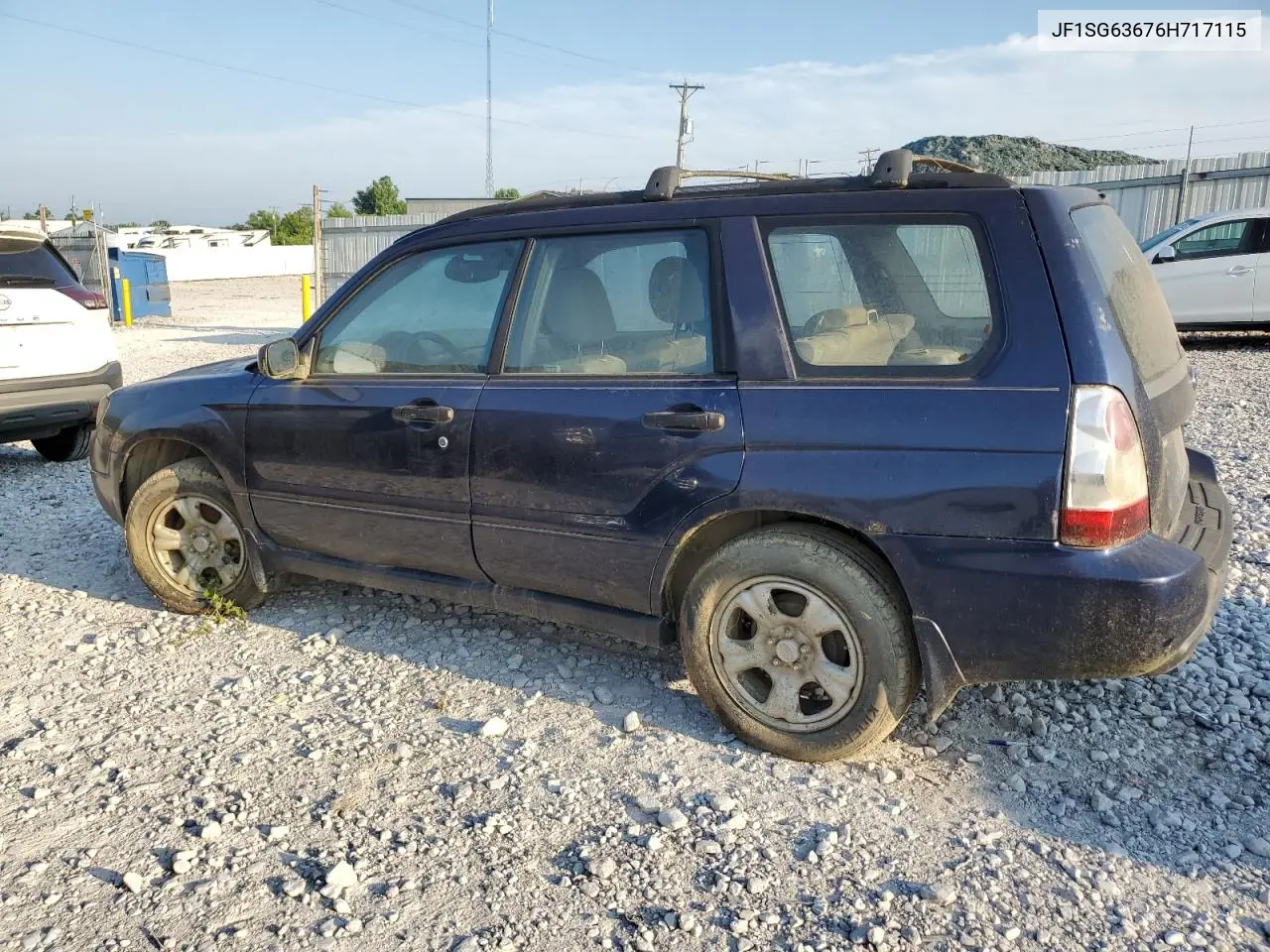 2006 Subaru Forester 2.5X VIN: JF1SG63676H717115 Lot: 59201325