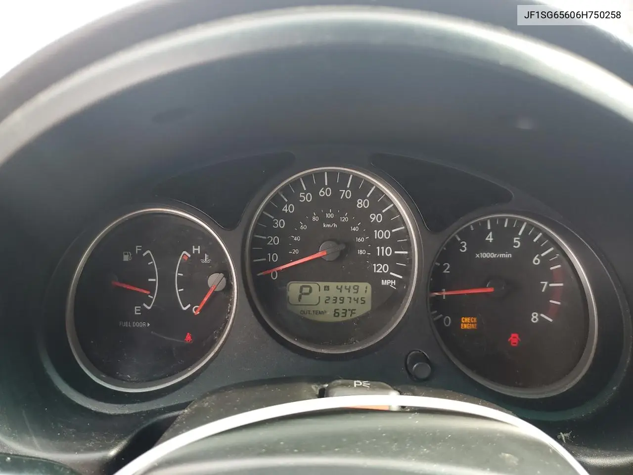 2006 Subaru Forester 2.5X Premium VIN: JF1SG65606H750258 Lot: 59902575