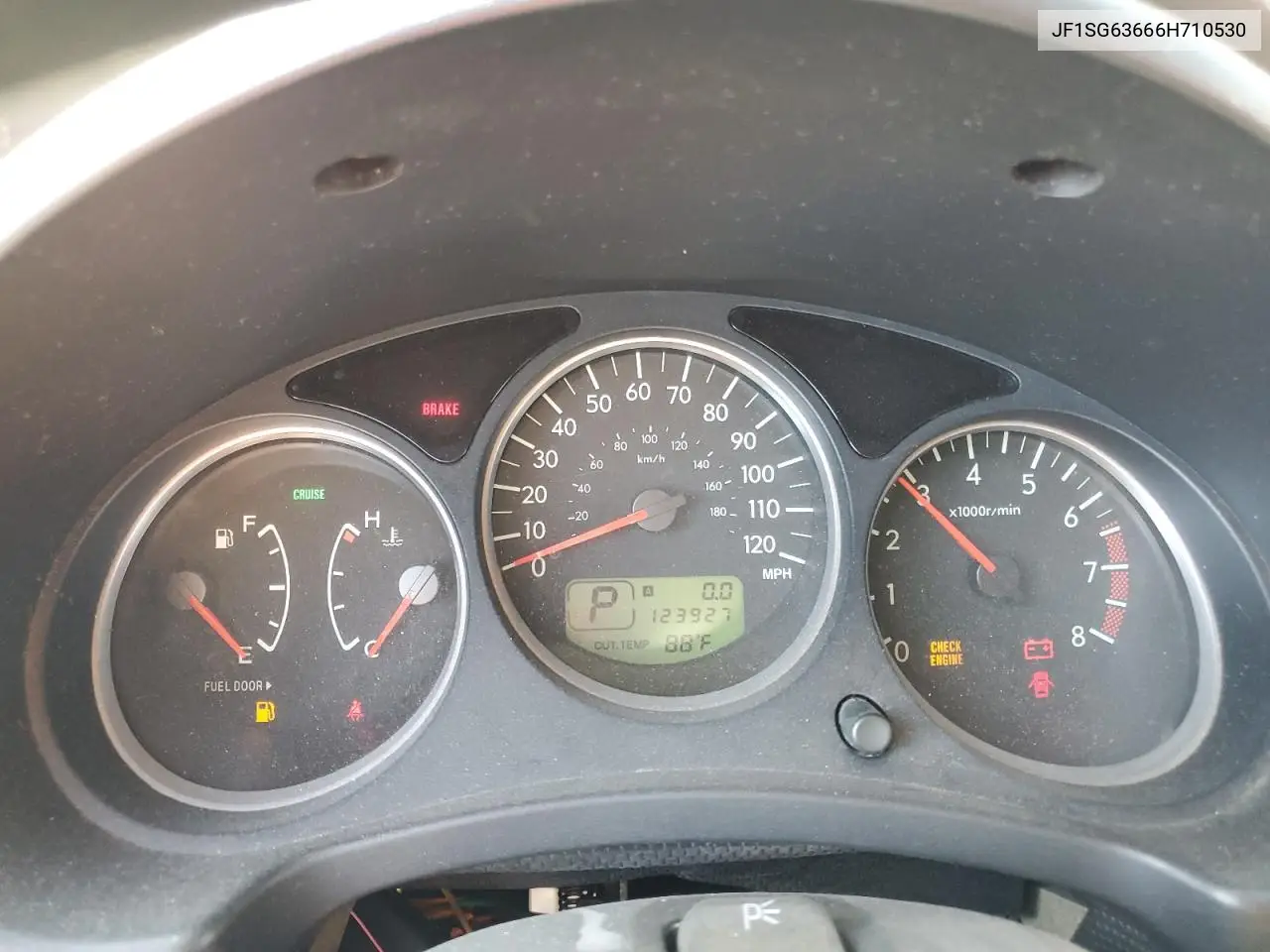 2006 Subaru Forester 2.5X VIN: JF1SG63666H710530 Lot: 61995925