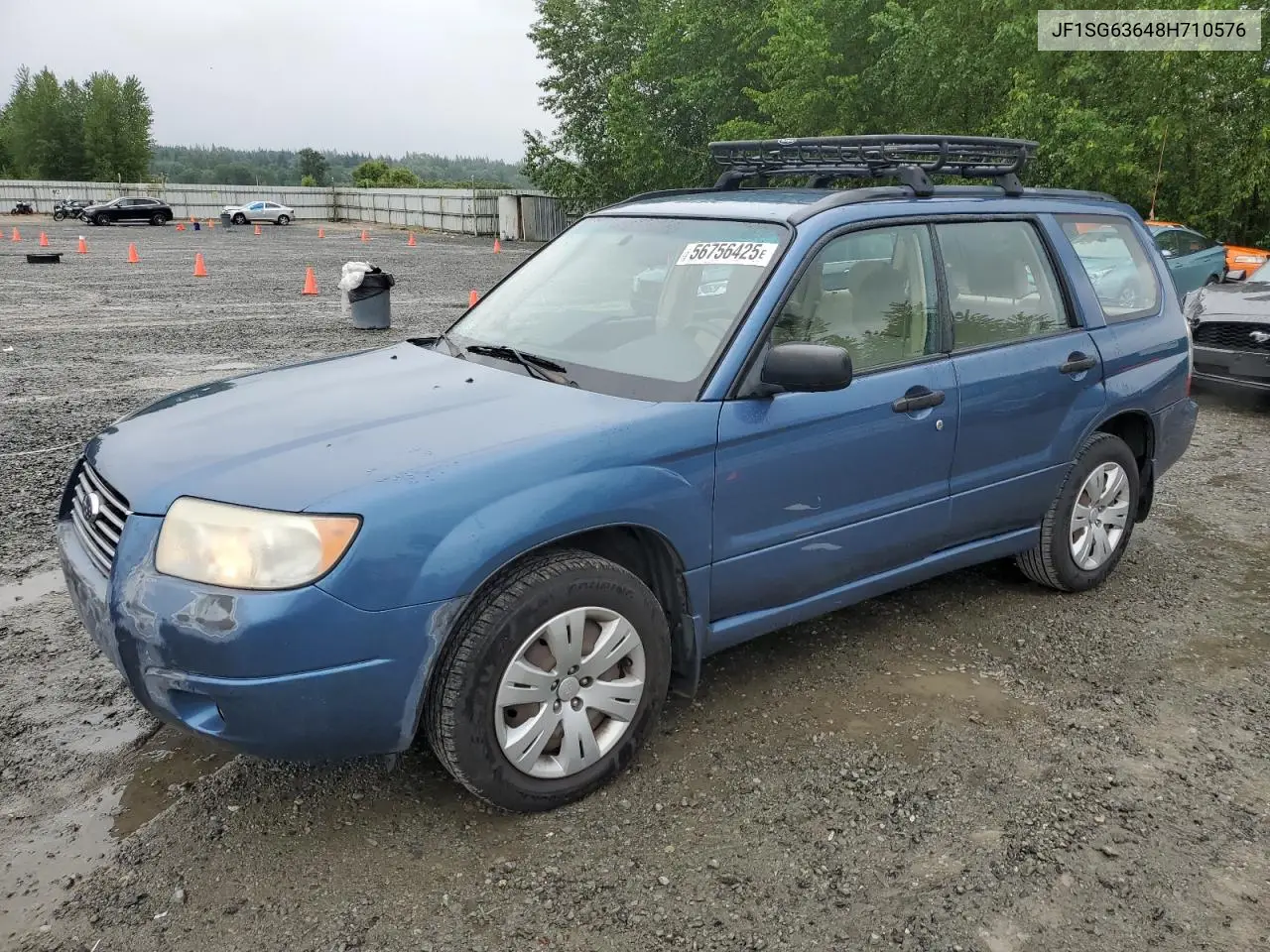 2008 Subaru Forester 2.5X VIN: JF1SG63648H710576 Lot: 56756425