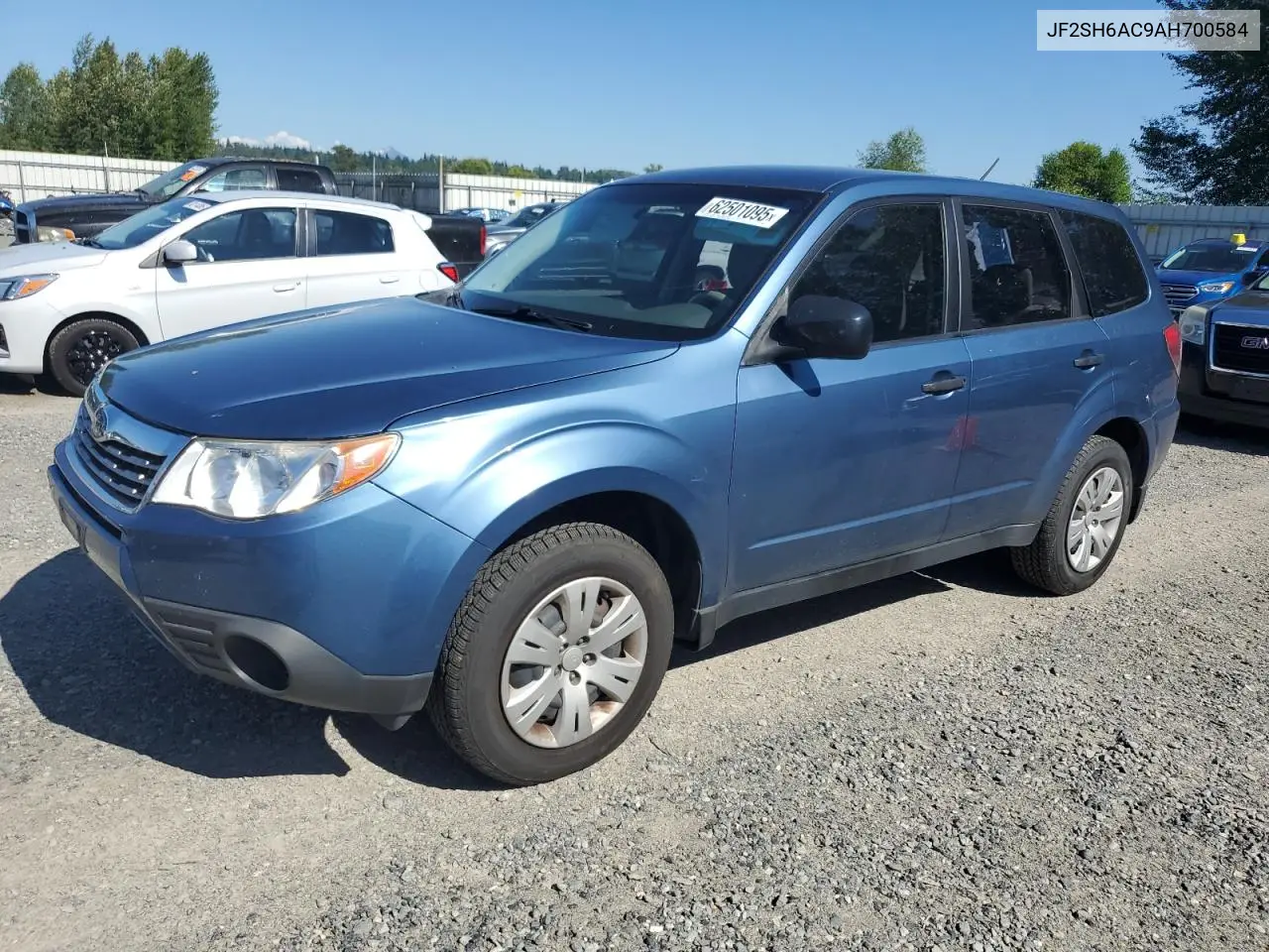 2010 Subaru Forester 2.5X VIN: JF2SH6AC9AH700584 Lot: 62501095