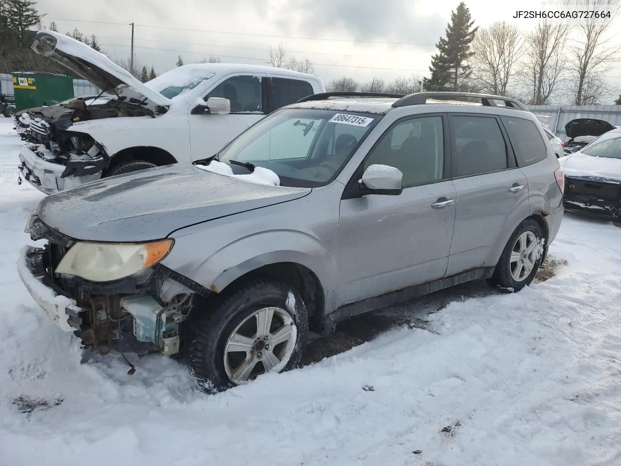 2010 Subaru Forester 2.5X Premium VIN: JF2SH6CC6AG727664 Lot: 88647315