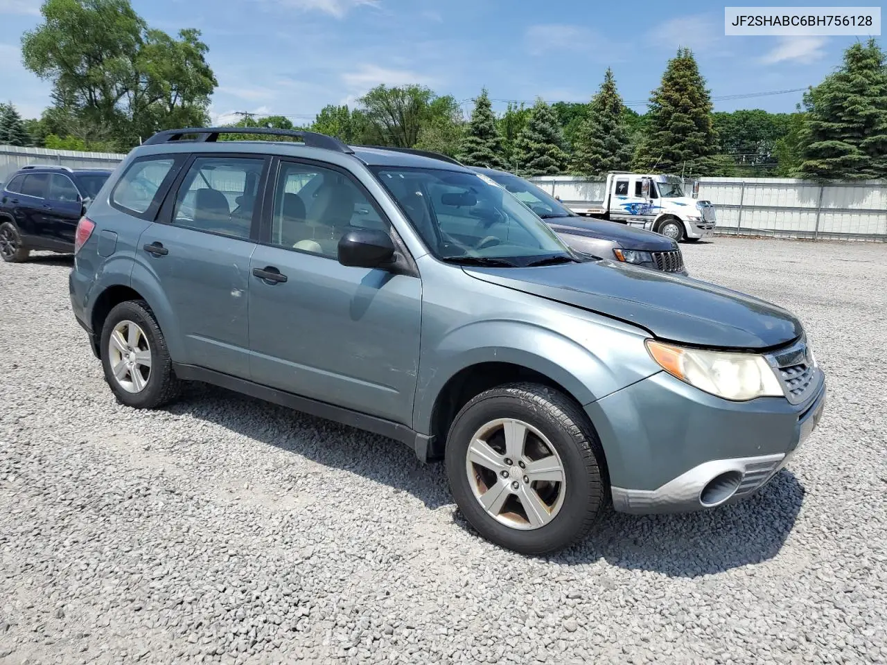 2011 Subaru Forester 2.5X VIN: JF2SHABC6BH756128 Lot: 63136205
