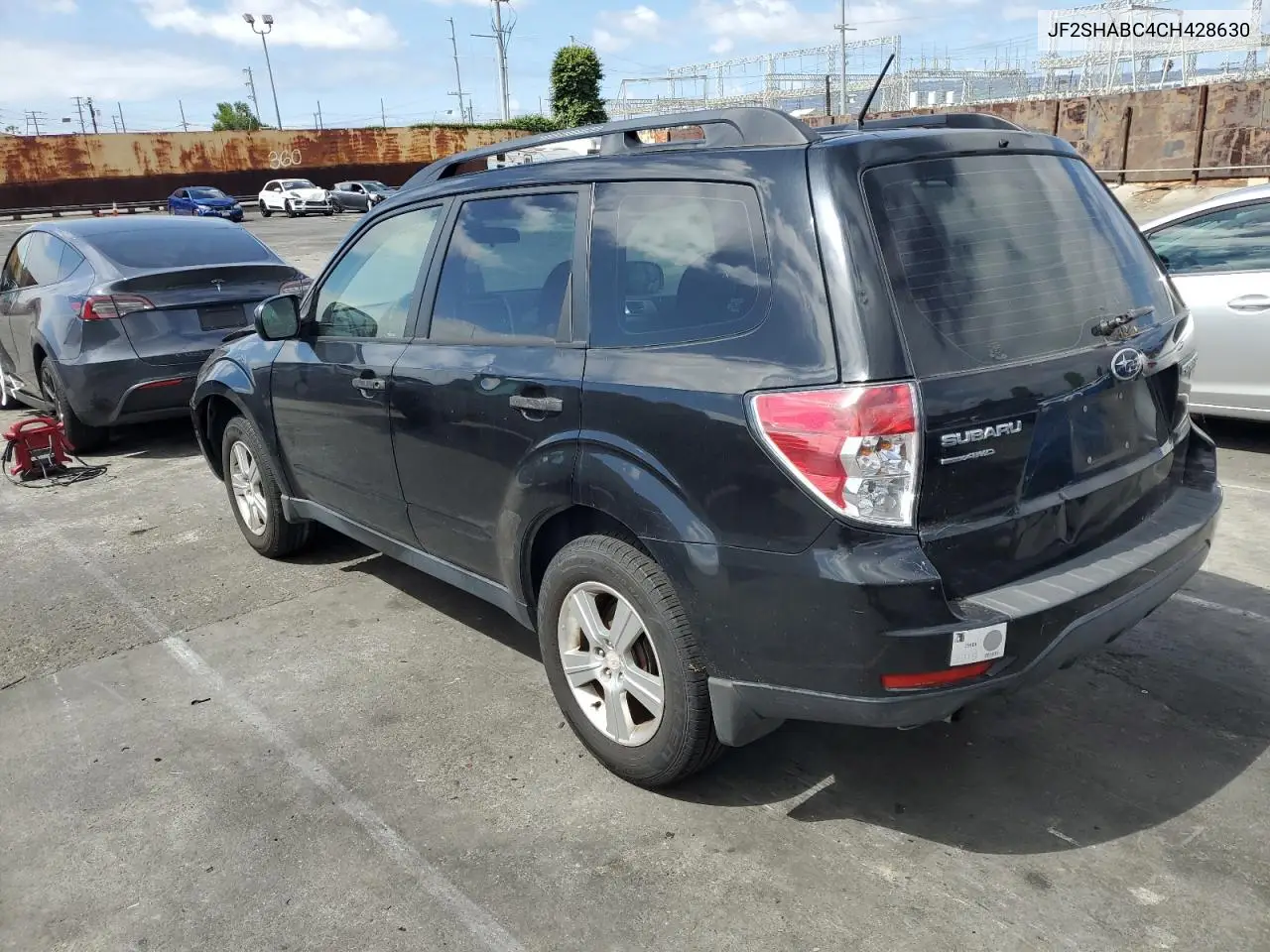 2012 Subaru Forester 2.5X VIN: JF2SHABC4CH428630 Lot: 56360965