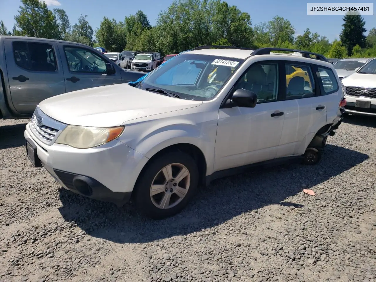 2012 Subaru Forester 2.5X VIN: JF2SHABC4CH457481 Lot: 62147285