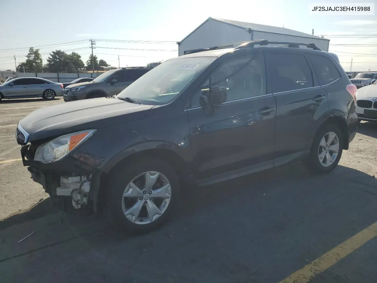 2014 Subaru Forester 2.5I Limited VIN: JF2SJAJC3EH415988 Lot: 62198135