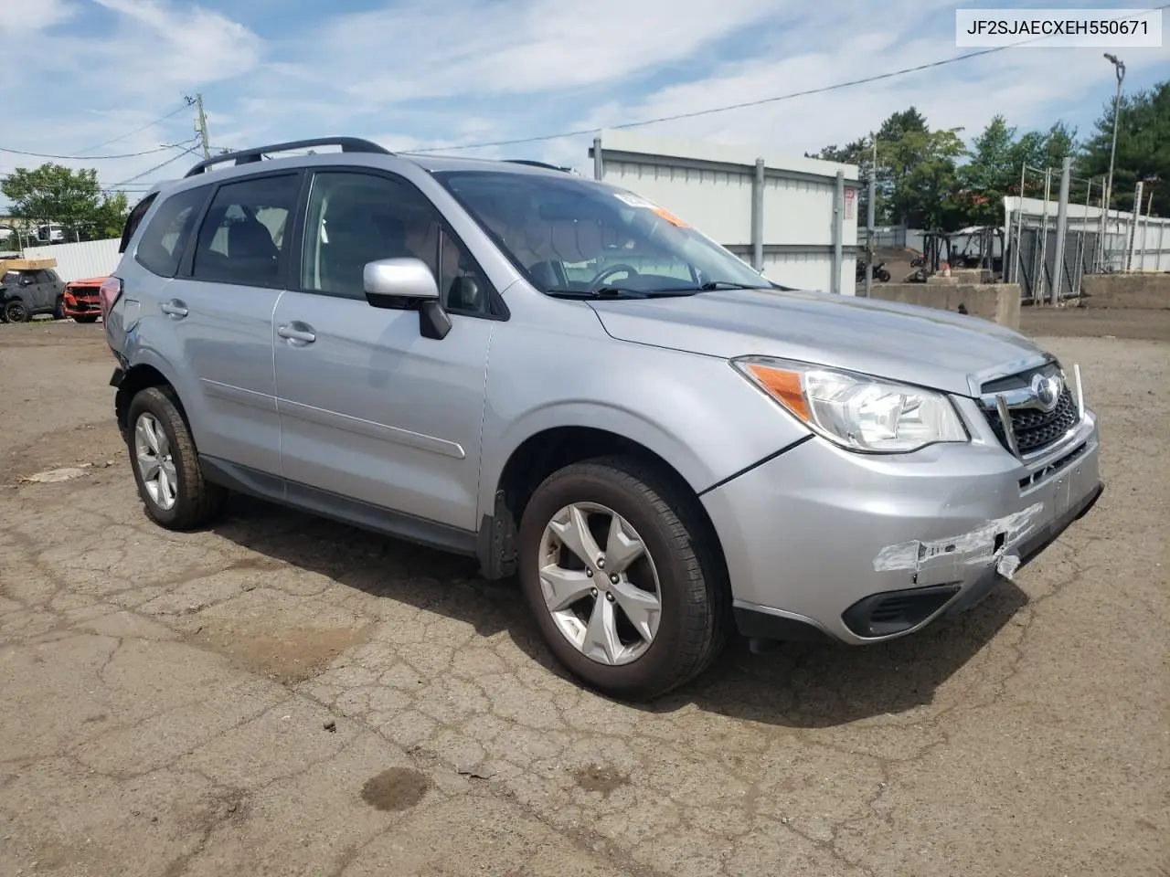 2014 Subaru Forester 2.5I Premium VIN: JF2SJAECXEH550671 Lot: 62538075