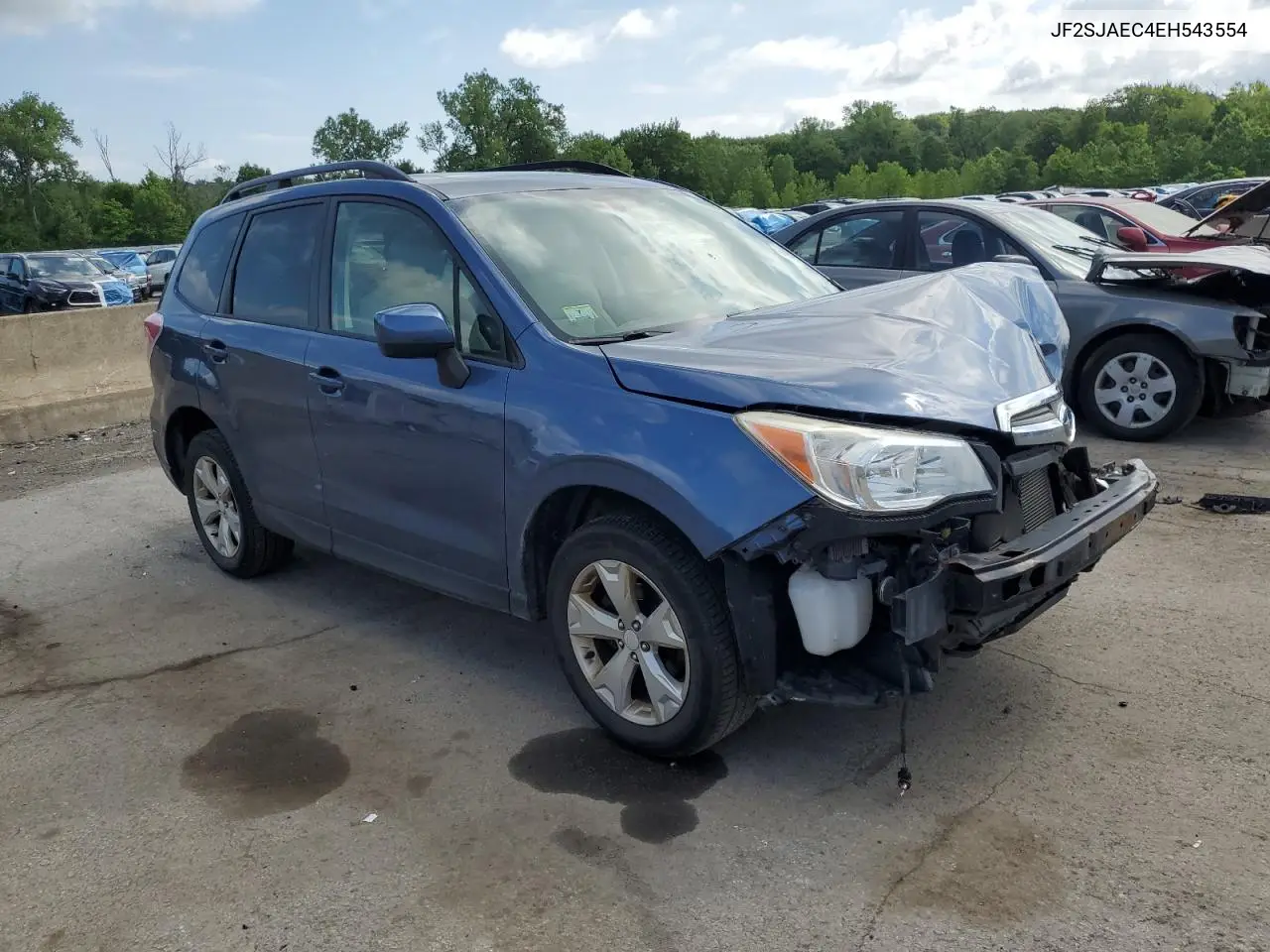 2014 Subaru Forester 2.5I Premium VIN: JF2SJAEC4EH543554 Lot: 62710345