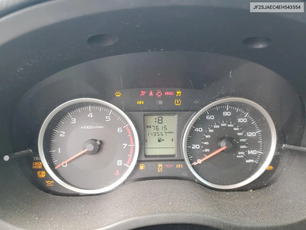 2014 Subaru Forester 2.5I Premium VIN: JF2SJAEC4EH543554 Lot: 62710345