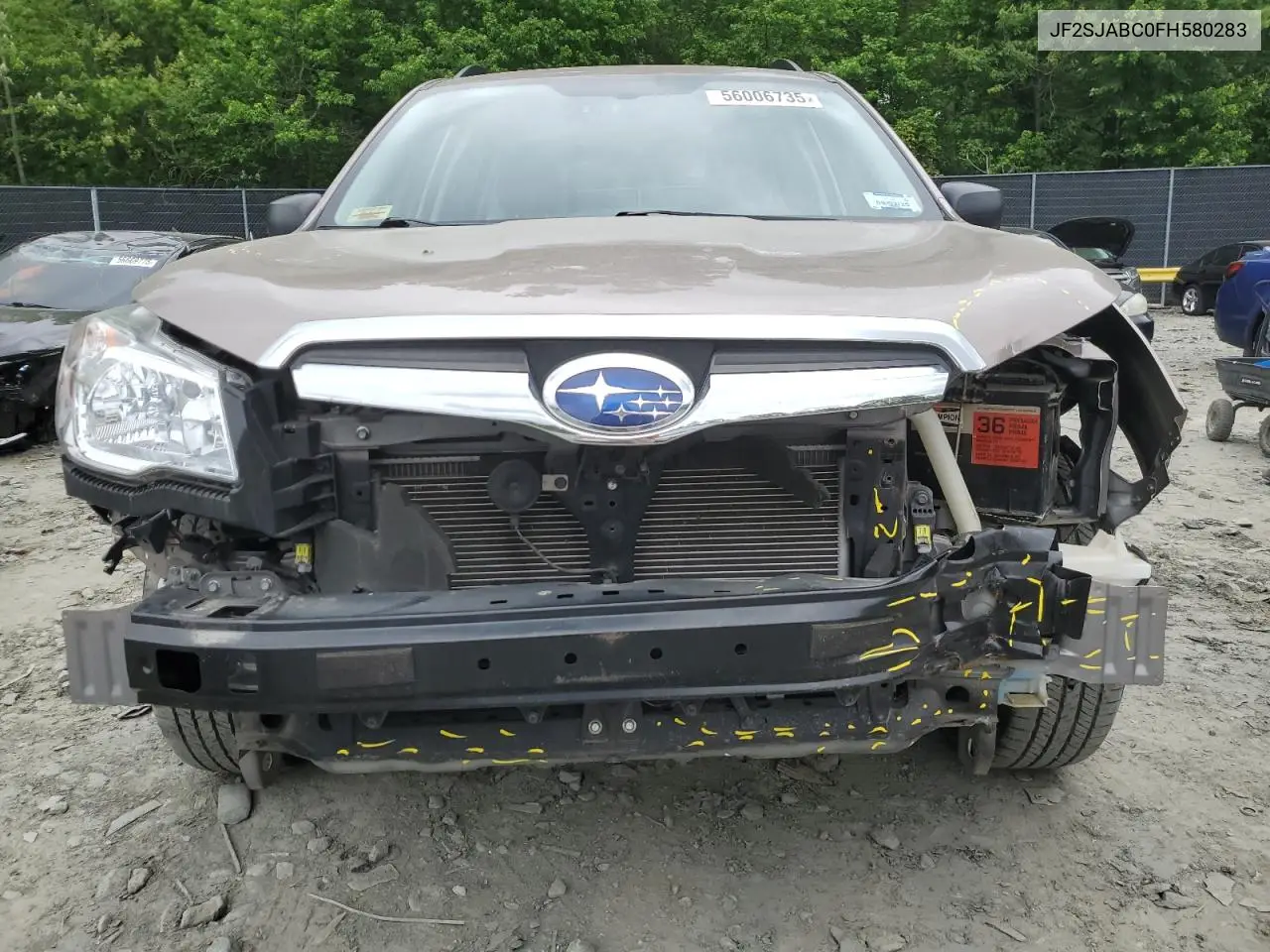 2015 Subaru Forester 2.5I VIN: JF2SJABC0FH580283 Lot: 56006735
