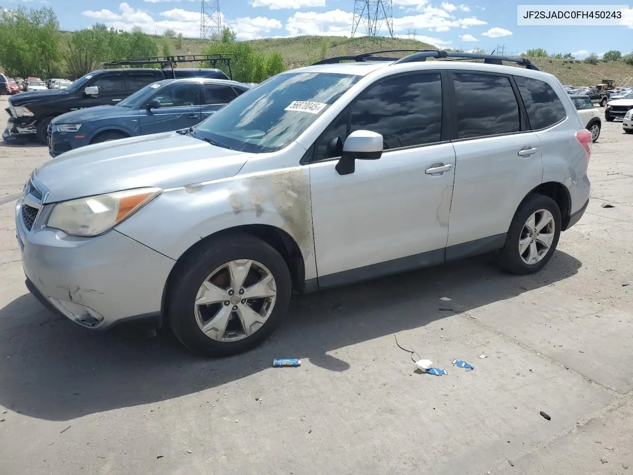 2015 Subaru Forester 2.5I Premium VIN: JF2SJADC0FH450243 Lot: 56870045