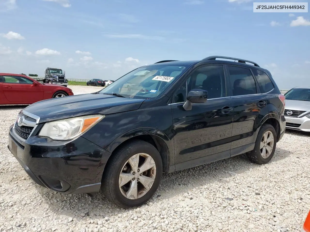2015 Subaru Forester 2.5I Limited VIN: JF2SJAHC5FH449342 Lot: 62175965