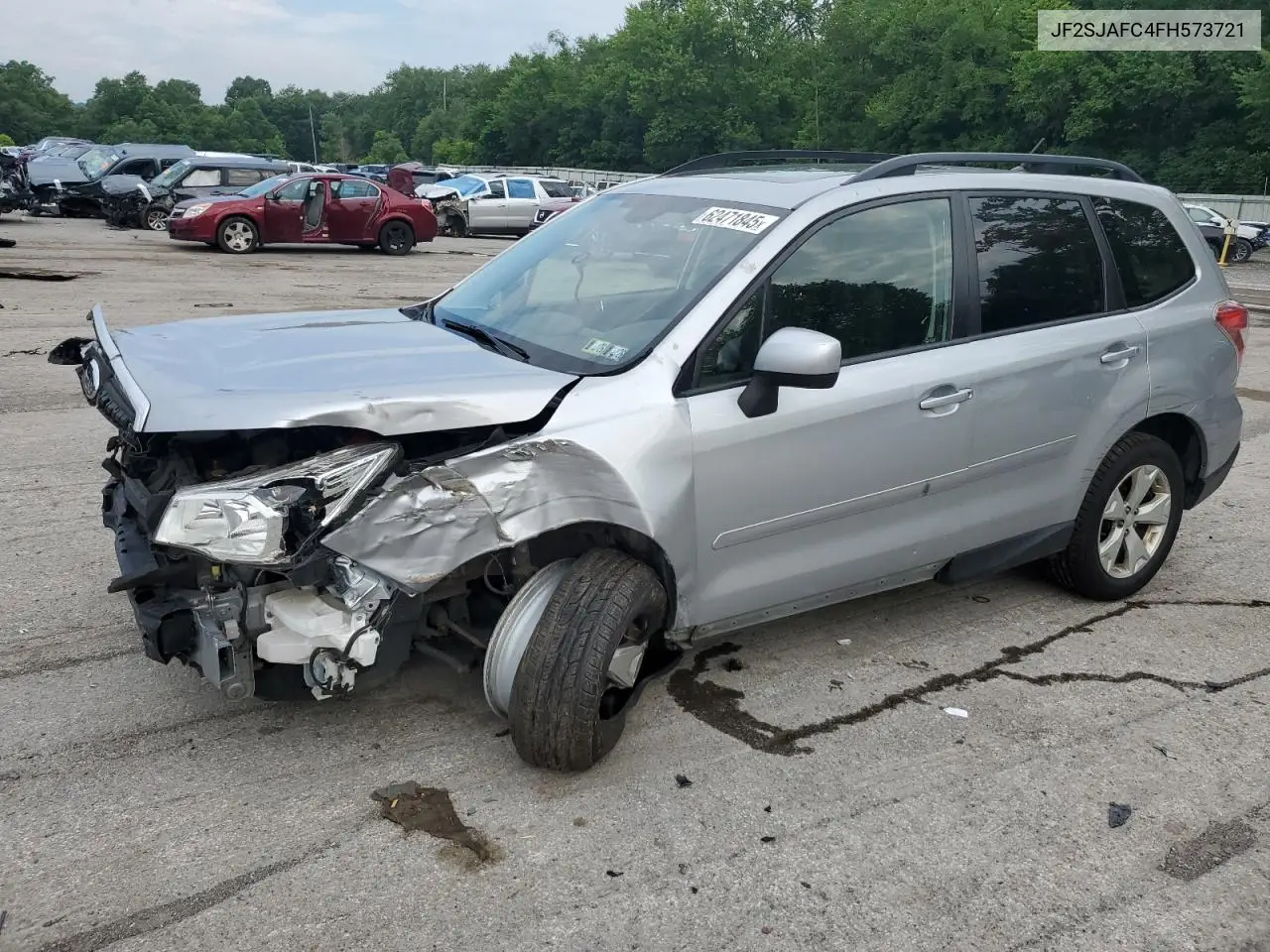 2015 Subaru Forester 2.5I Premium VIN: JF2SJAFC4FH573721 Lot: 62471845