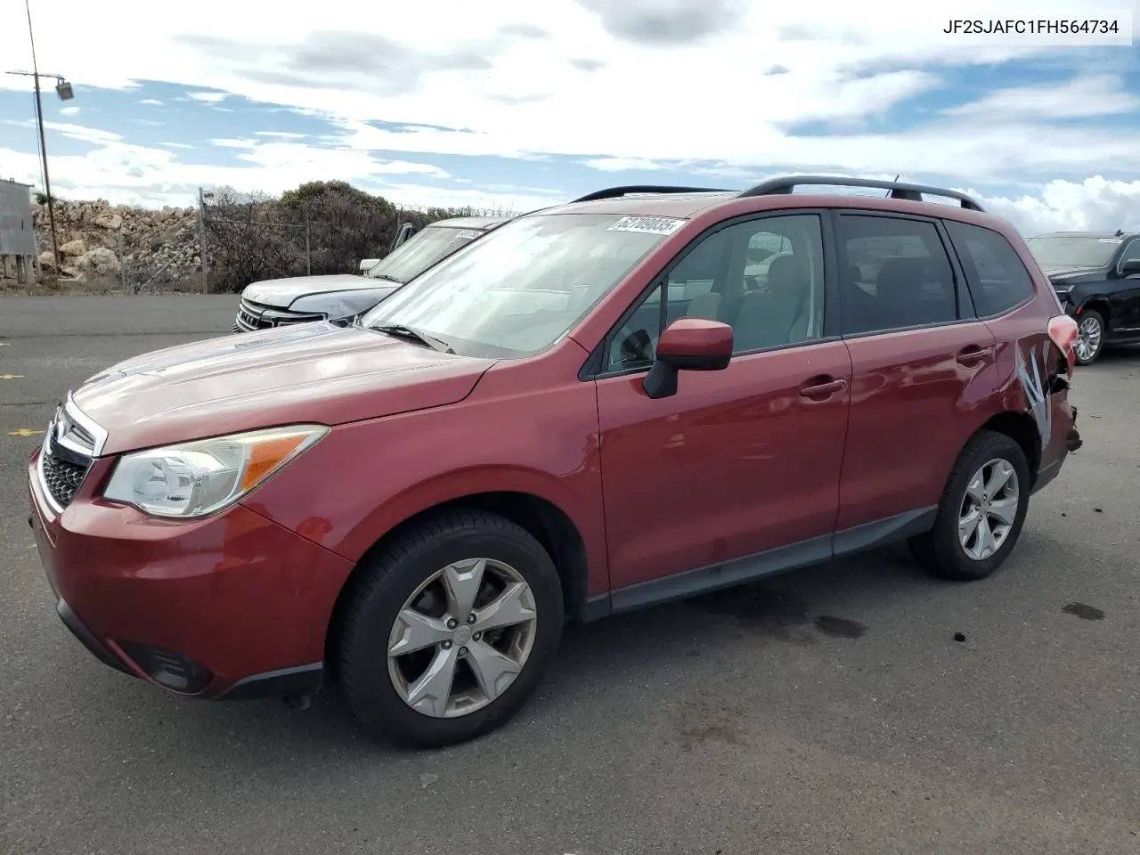 2015 Subaru Forester 2.5I Premium VIN: JF2SJAFC1FH564734 Lot: 62709035