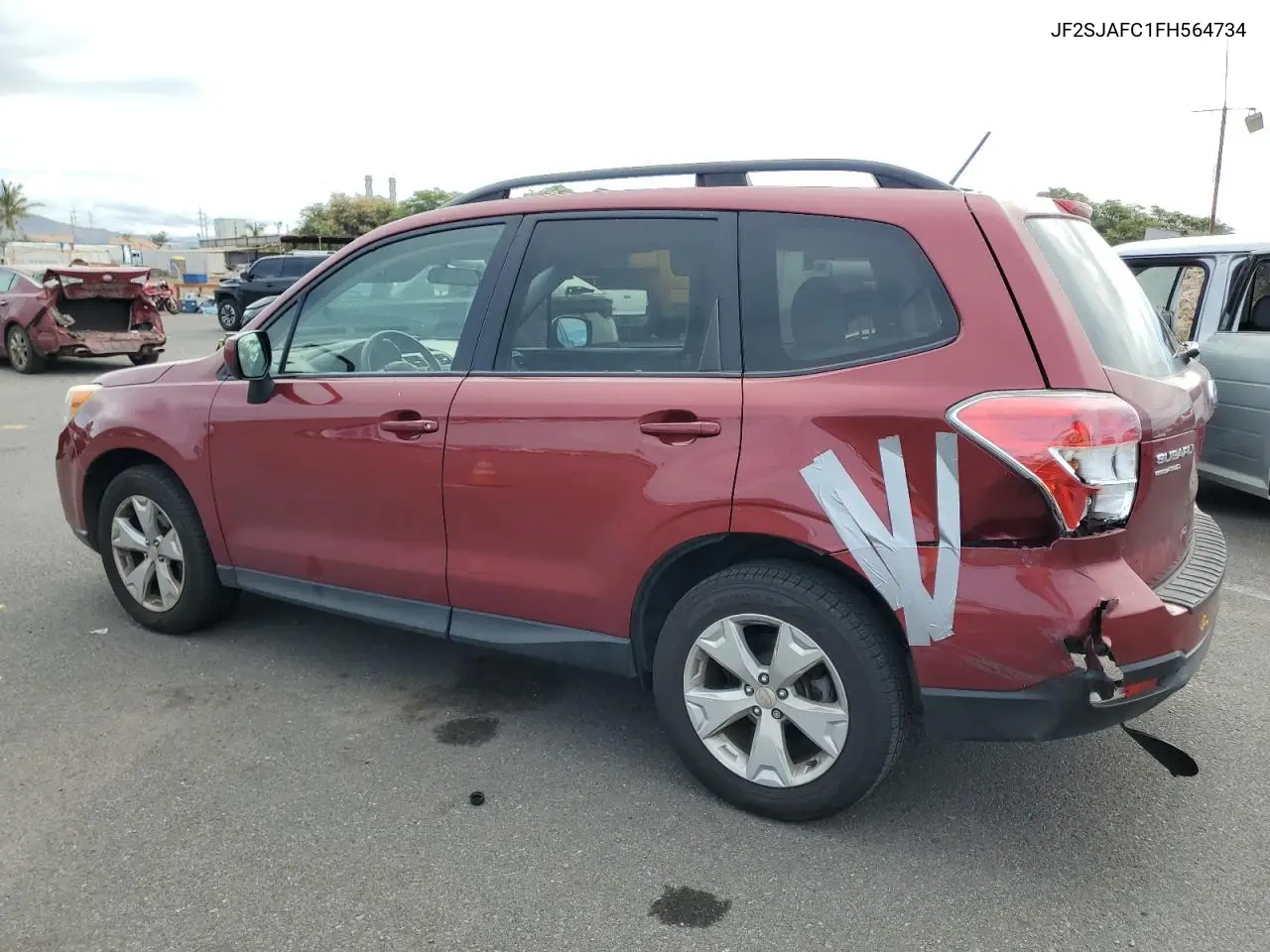 2015 Subaru Forester 2.5I Premium VIN: JF2SJAFC1FH564734 Lot: 62709035