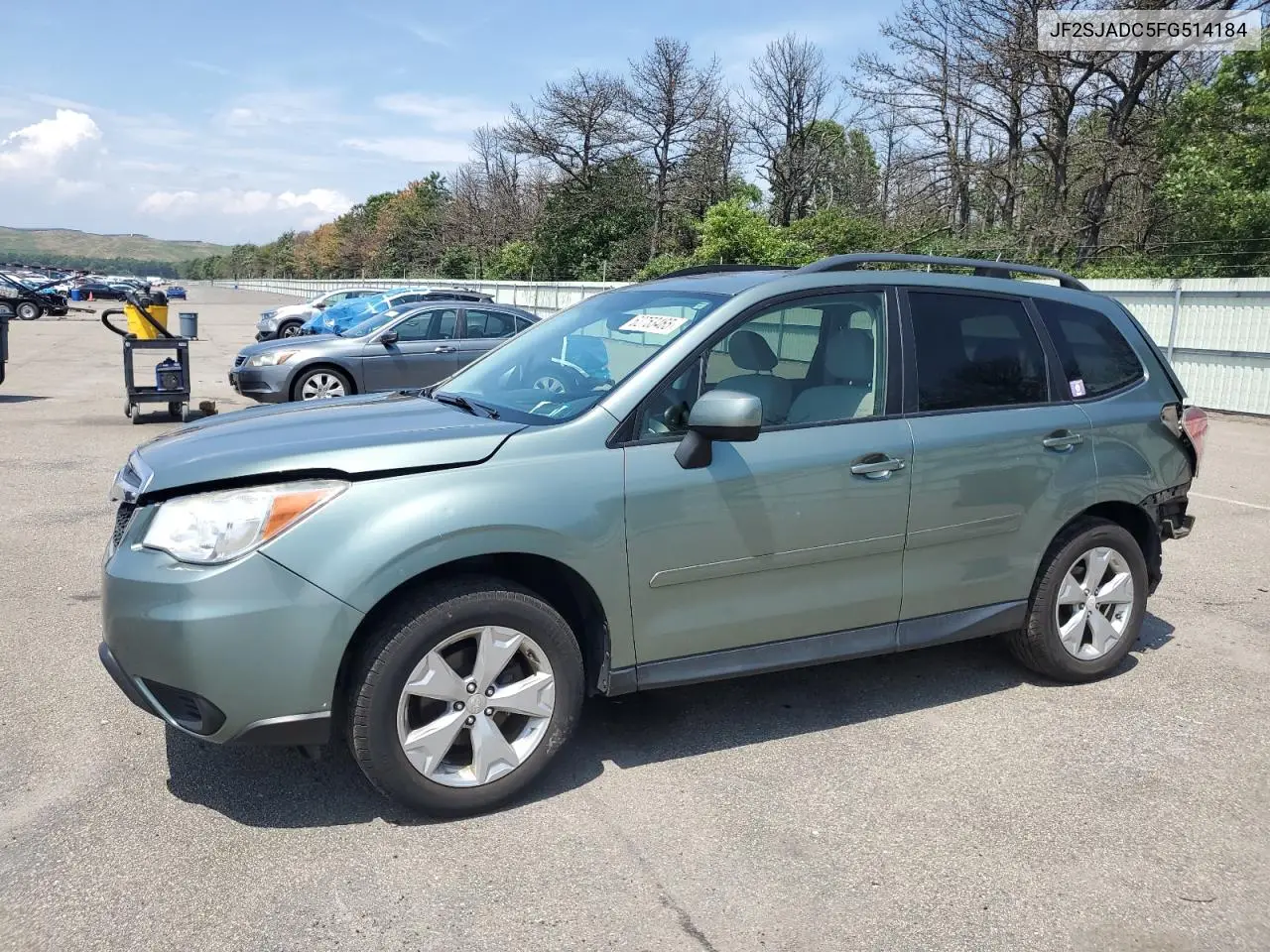 2015 Subaru Forester 2.5I Premium VIN: JF2SJADC5FG514184 Lot: 62753465