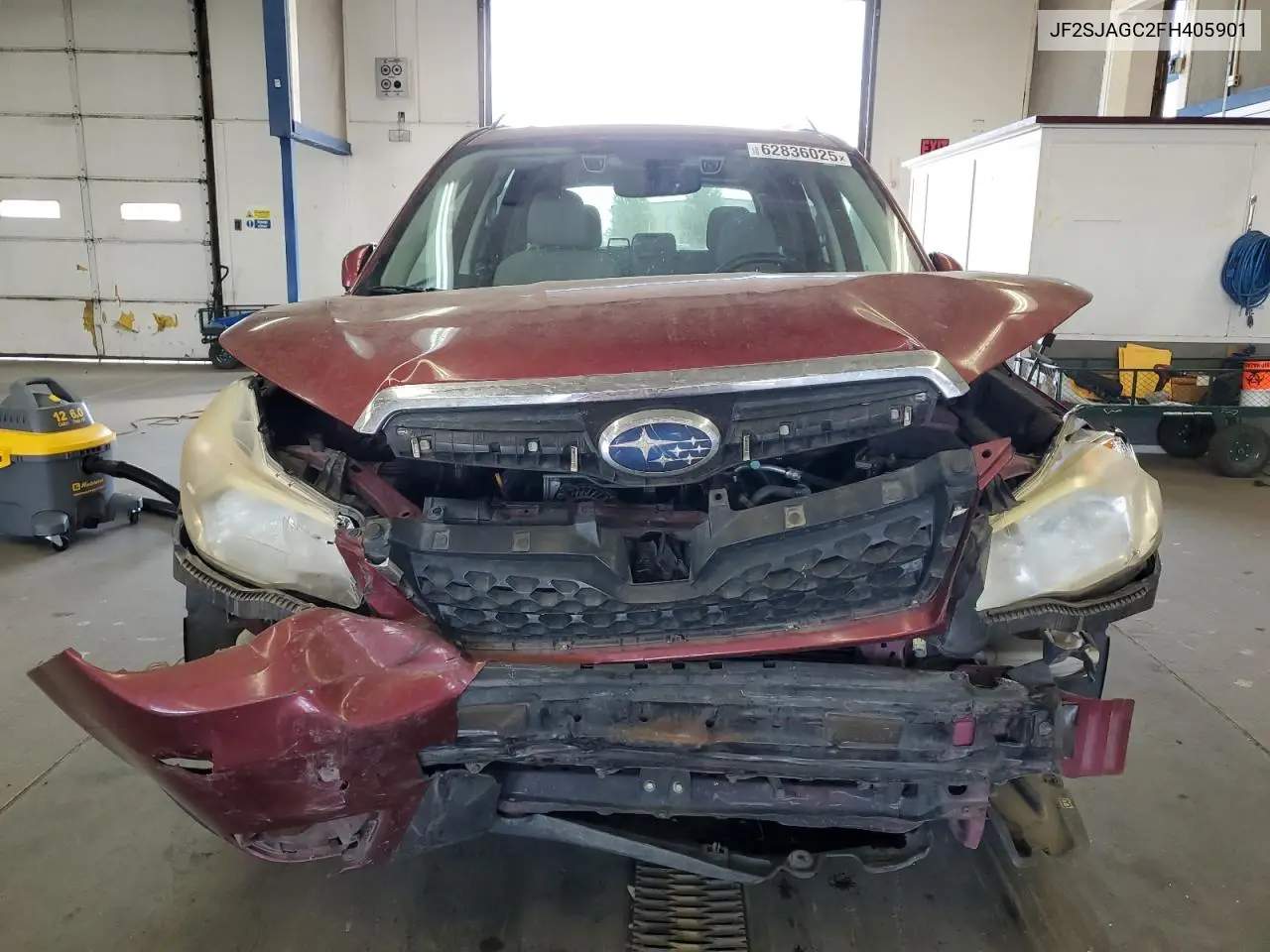 2015 Subaru Forester 2.5I Premium VIN: JF2SJAGC2FH405901 Lot: 62836025
