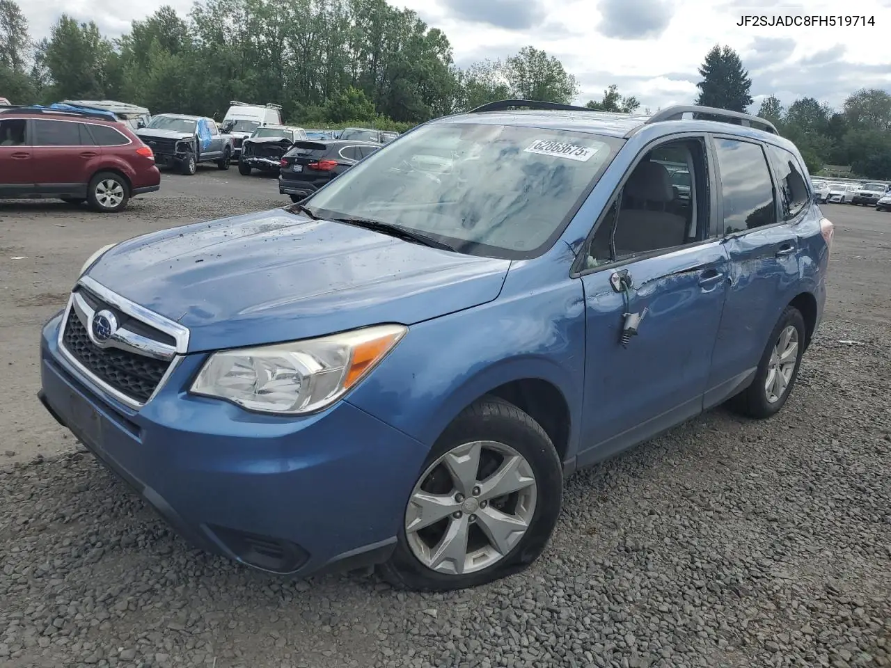2015 Subaru Forester 2.5I Premium VIN: JF2SJADC8FH519714 Lot: 62868675