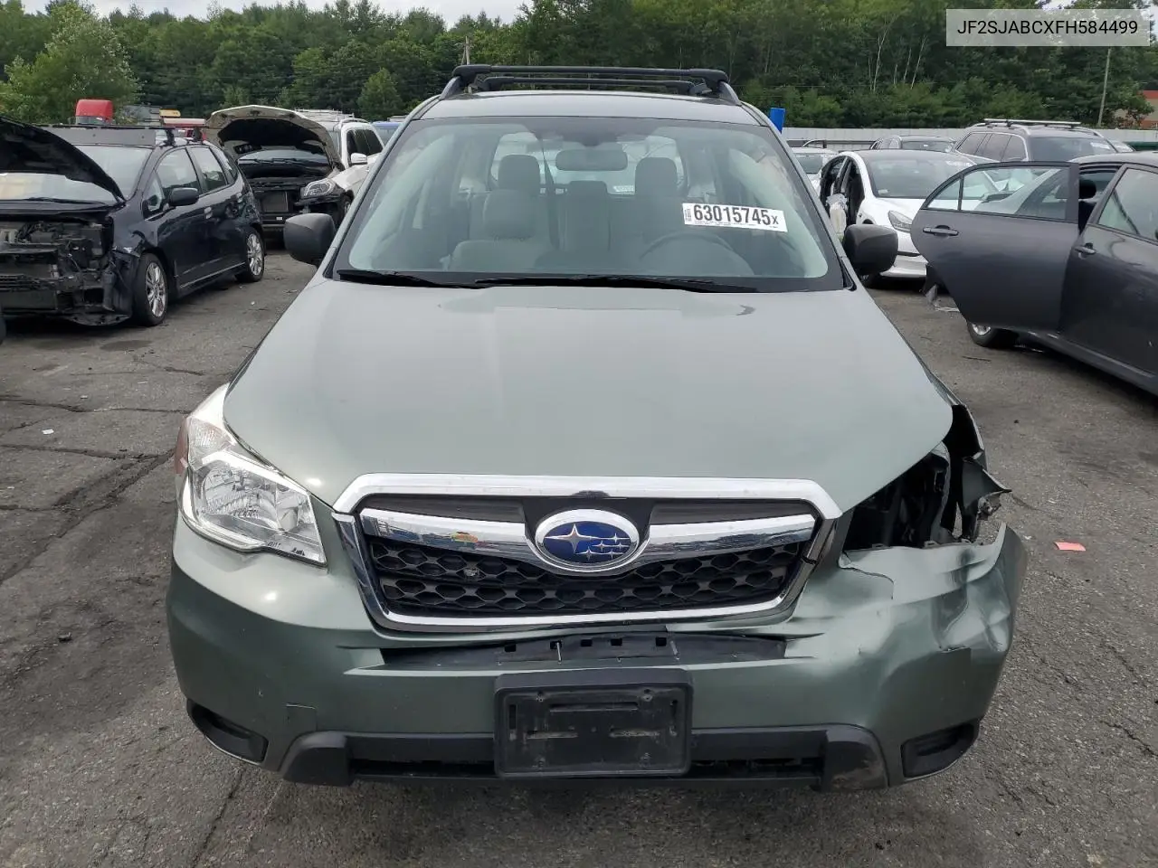 2015 Subaru Forester 2.5I VIN: JF2SJABCXFH584499 Lot: 63015745